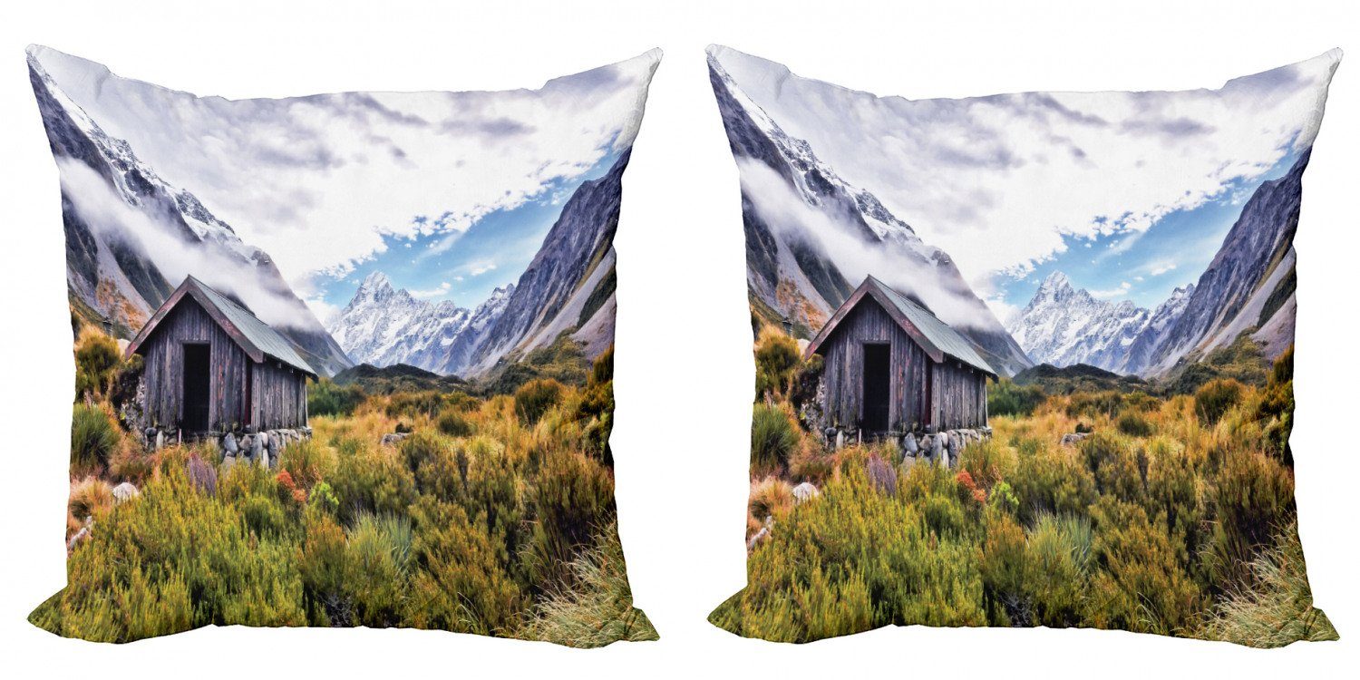 Kissenbezüge Modern Accent Doppelseitiger Digitaldruck, Abakuhaus (2 Stück), Landschaft Europäischer Berg Frühling
