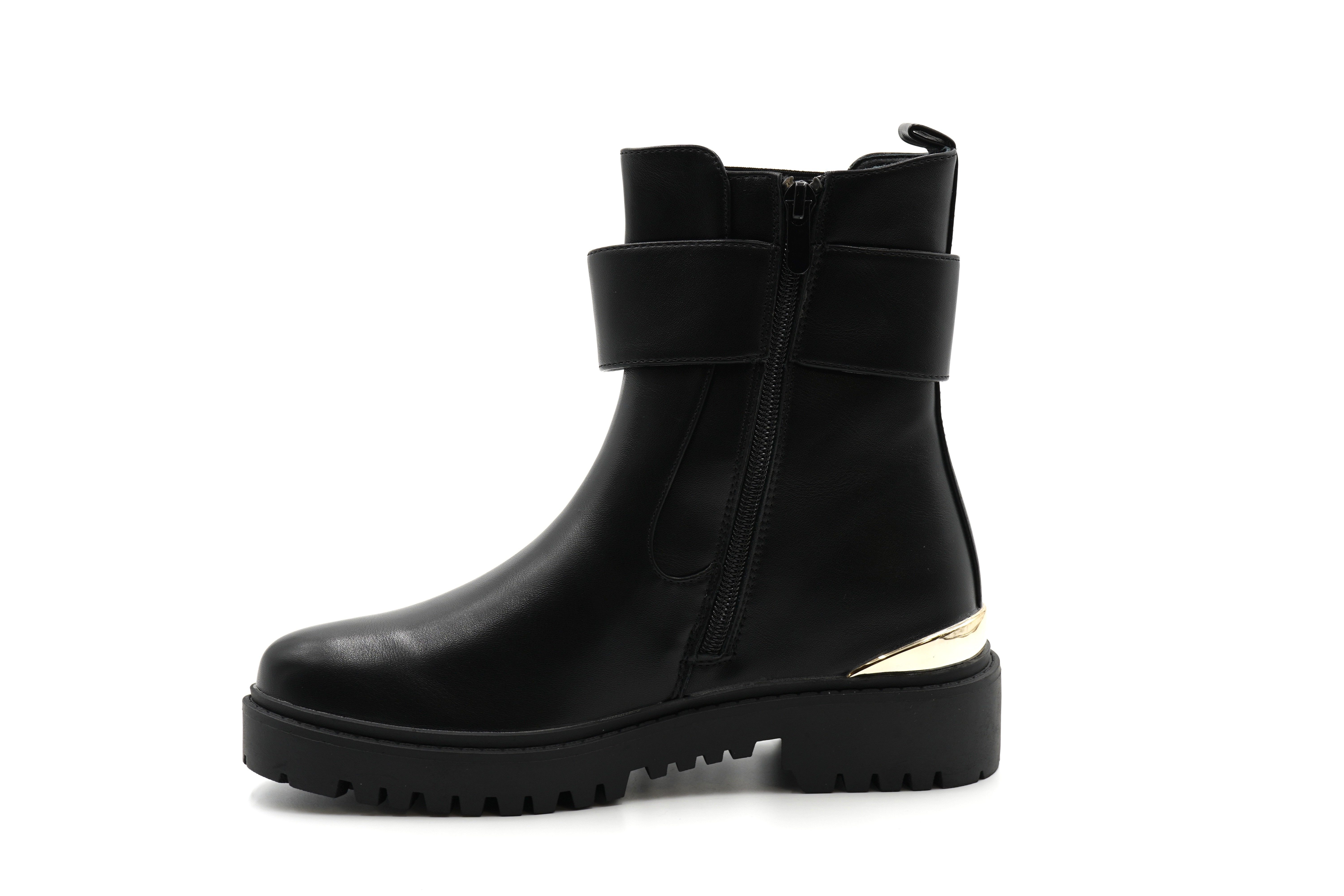 Sonderpostendiscount Damenstiefletten Schwarz Modell XJ-925 Stiefelette