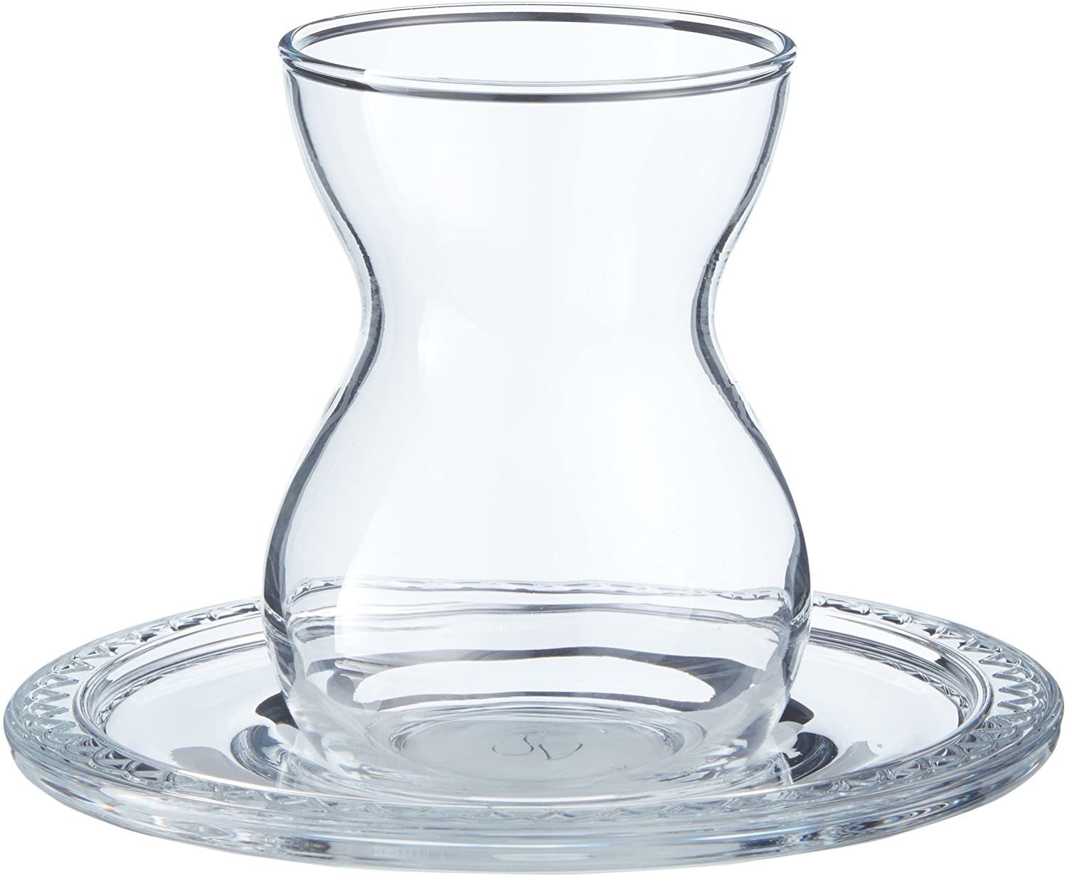 Pasabahce Glas Bekata 6-Teilig Türkische Teegläser-Set mit Untertassen 12 ml Cay, 6-tlg.