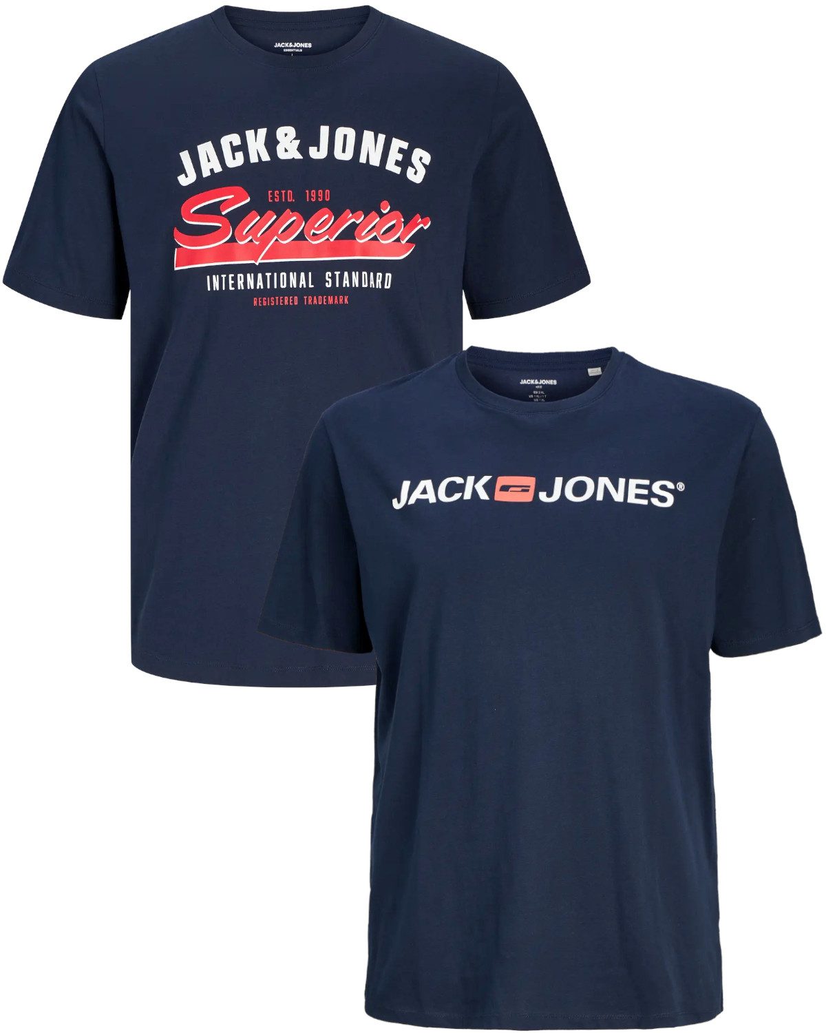 Jack & Jones PlusSize Print-Shirt (2er-Pack) günstig online kaufen