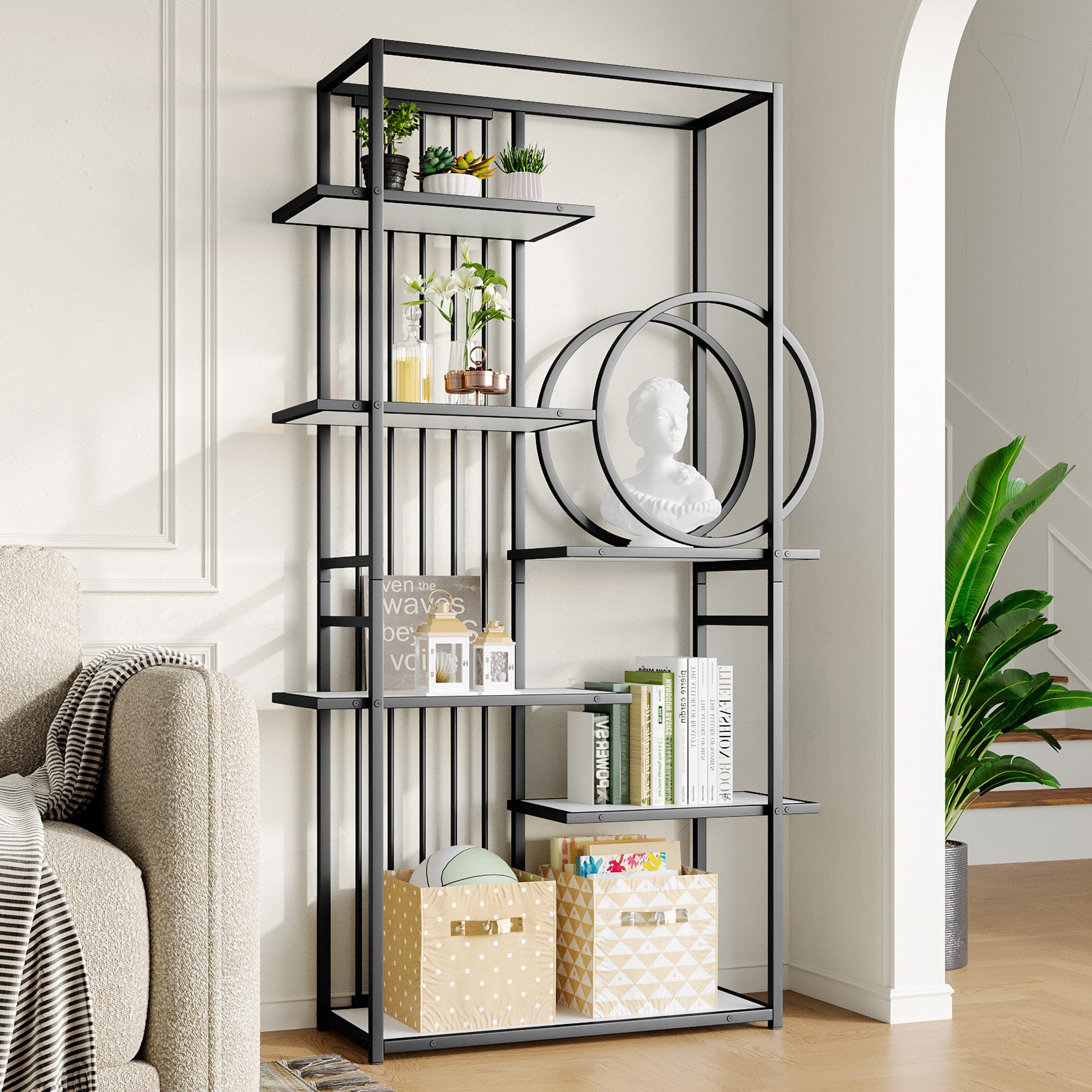 Merax Bücherregal Standregal aus Stahl & günstig online kaufen