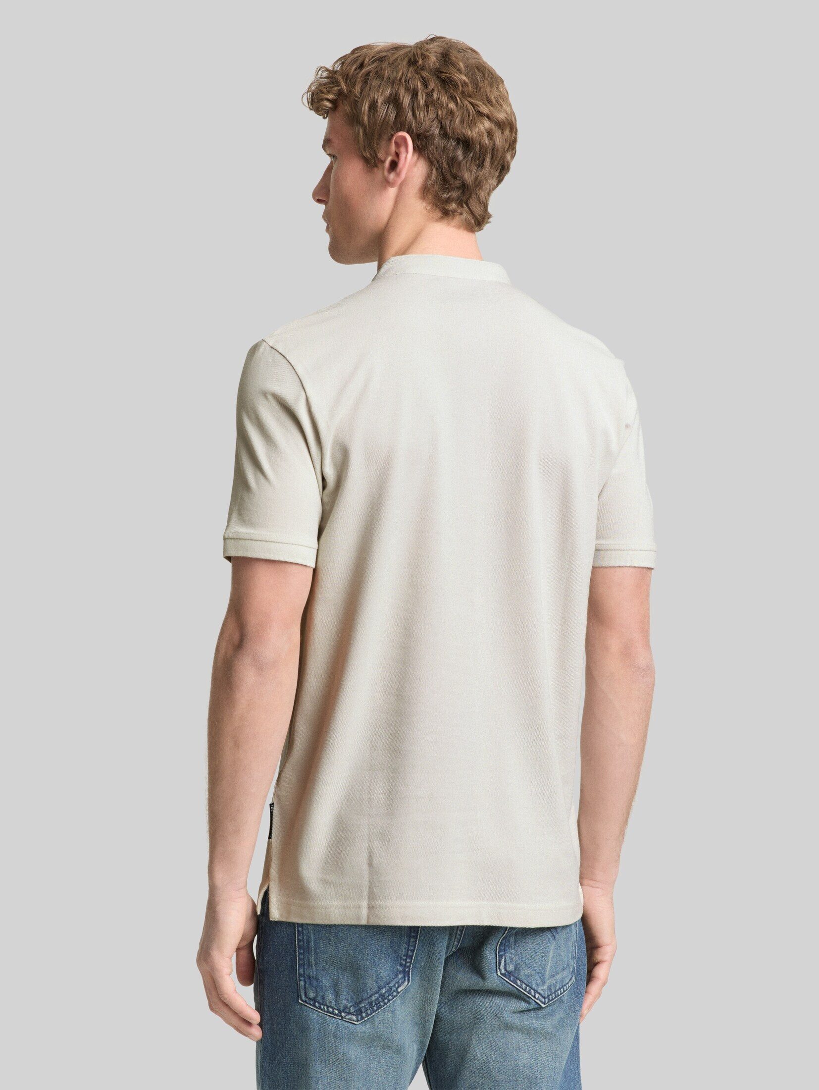 TOM TAILOR Denim Poloshirt Poloshirts Piqué Poloshirt mit Stehkragen