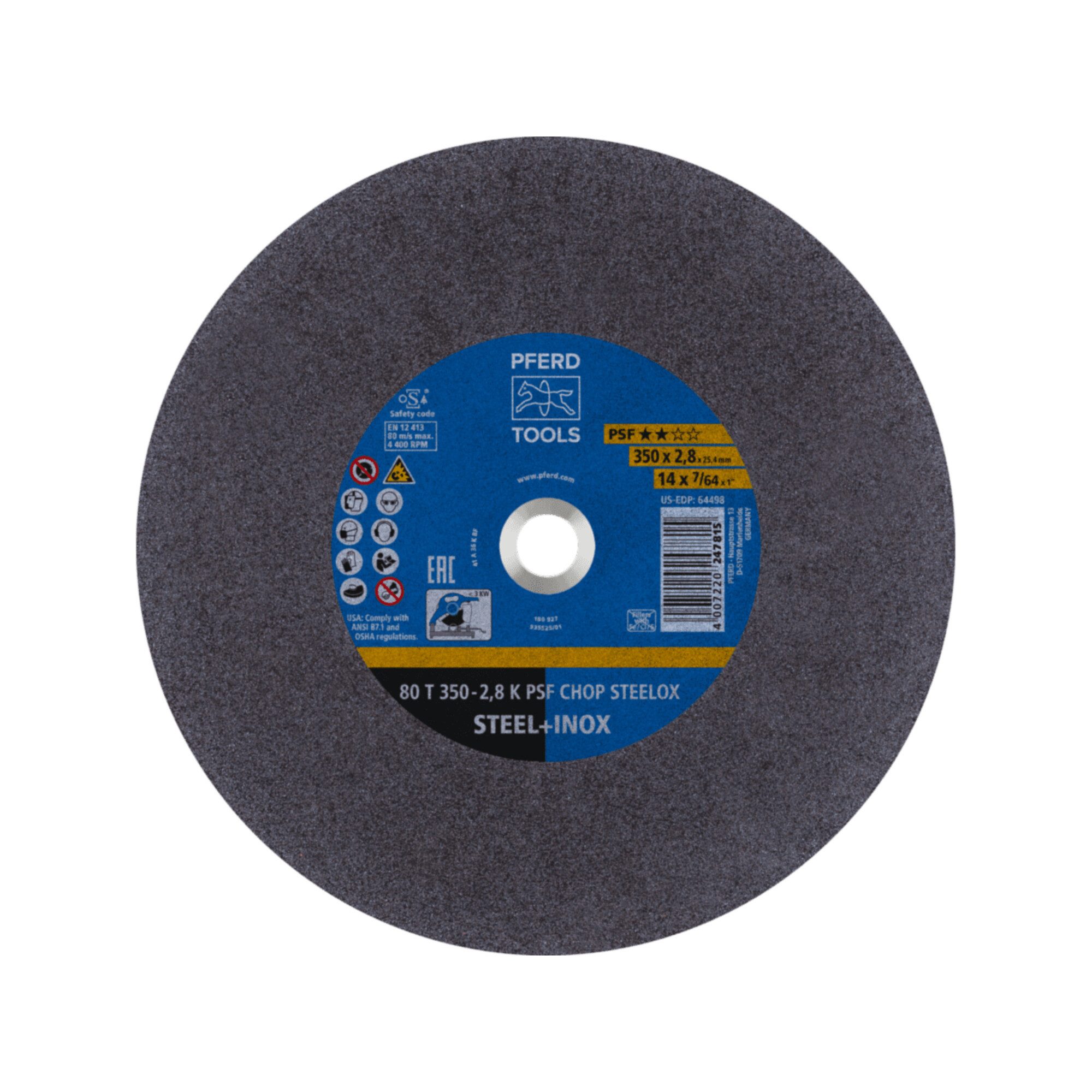 Pferd Trennscheibe PFERD TOOLS Trennscheibe Metallkreissäge T 350x2,8x25,4 mm Uni.-Linie