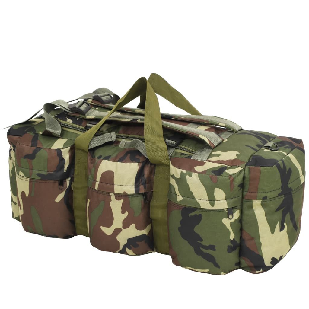 vidaXL Sporttasche, 3-in-1 Seesack Armee-Stil 90 günstig online kaufen
