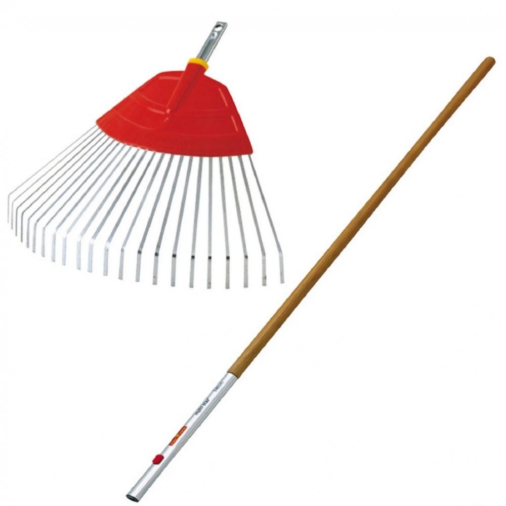 WOLF-Garten Fächerbesen multi-star UF-M/ZM 140 (P787) - Fächerbesen - Eschenholzstiel - rot/braun