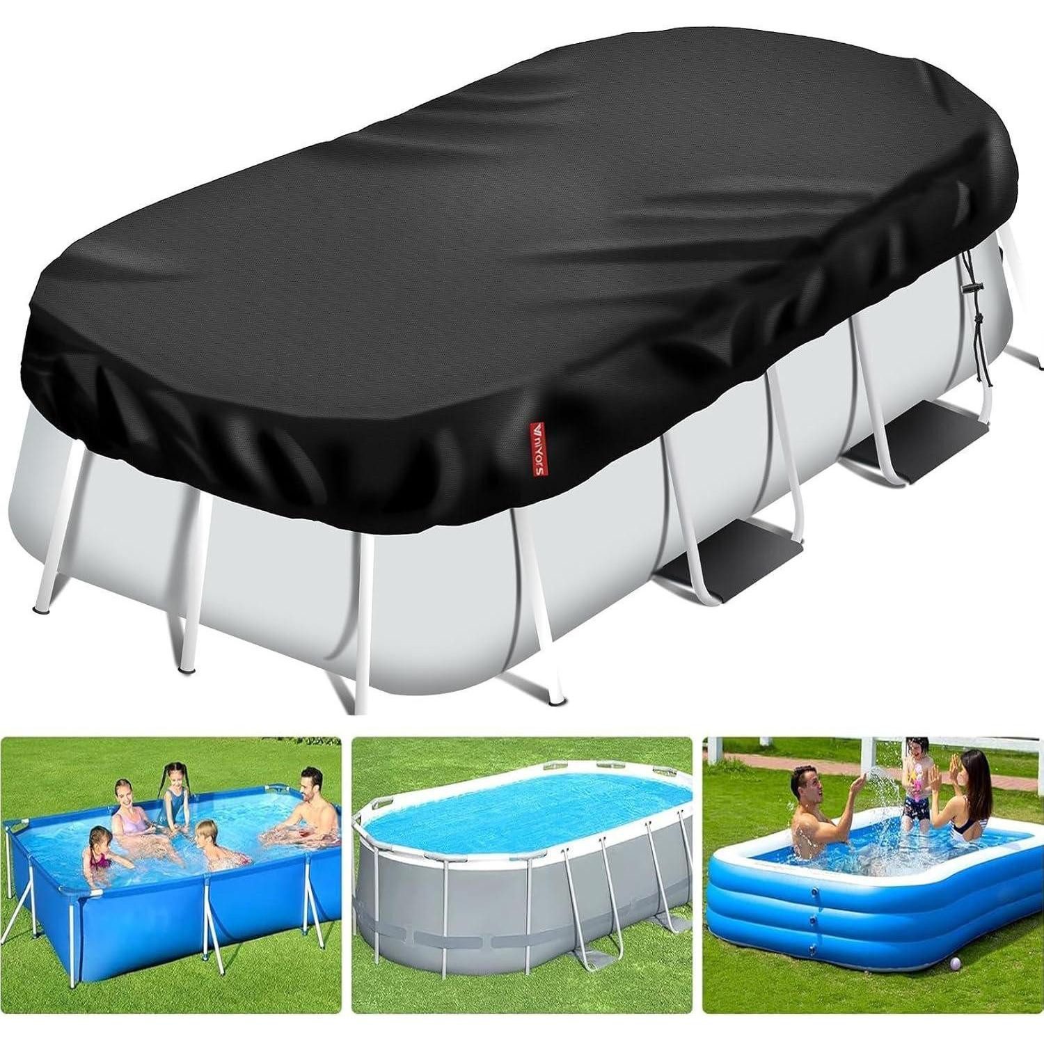 LuxusKollektion Pool-Abdeckplane Poolabdeckung Rechteckig Uv-Schutz Kordelzug StabilitäT 460×230cm