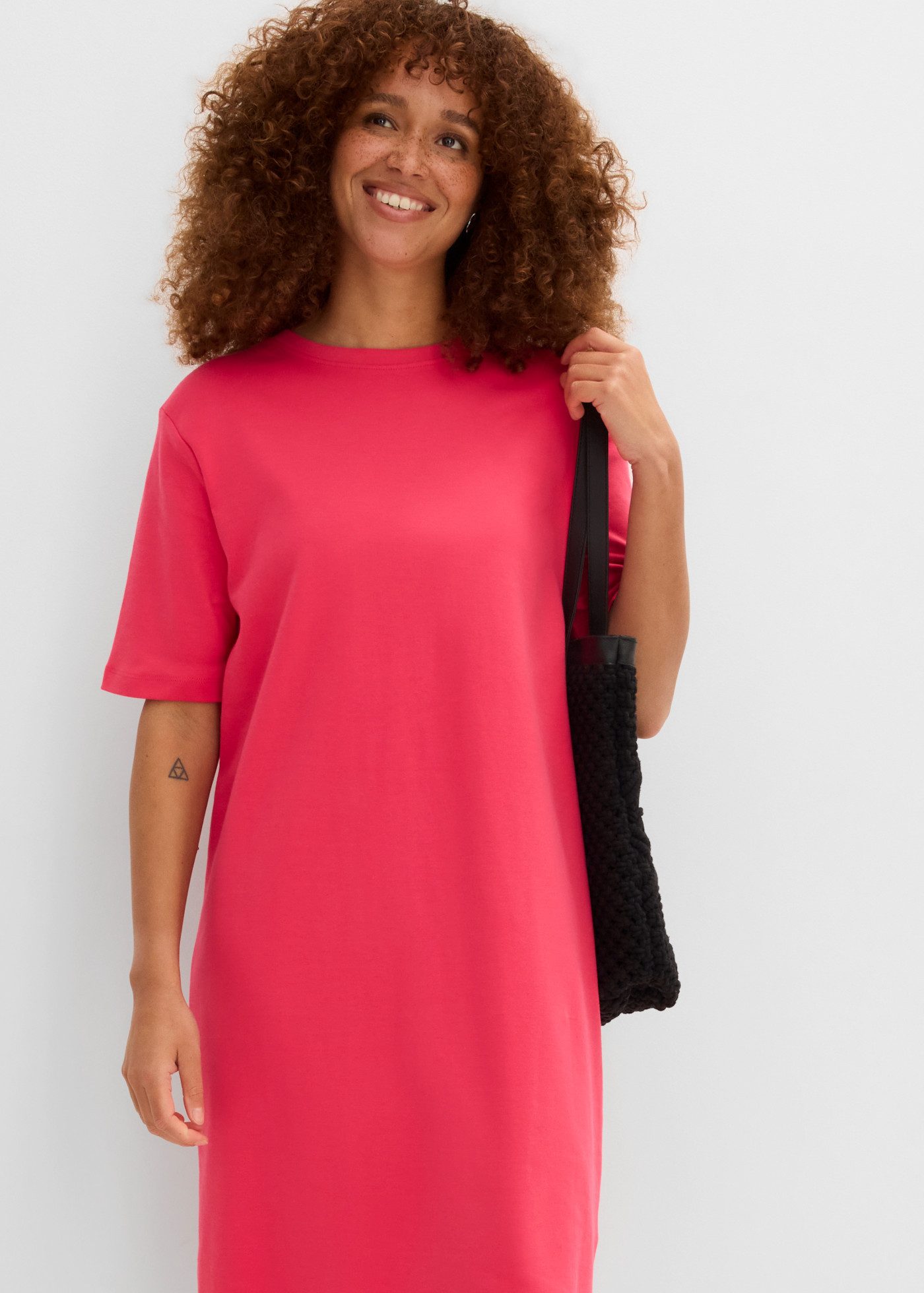 bonprix Shirtkleid (Packung, 2-tlg) für Alltag, mit Rundhalsausschnitt, Kurzarm, Oversize Passform