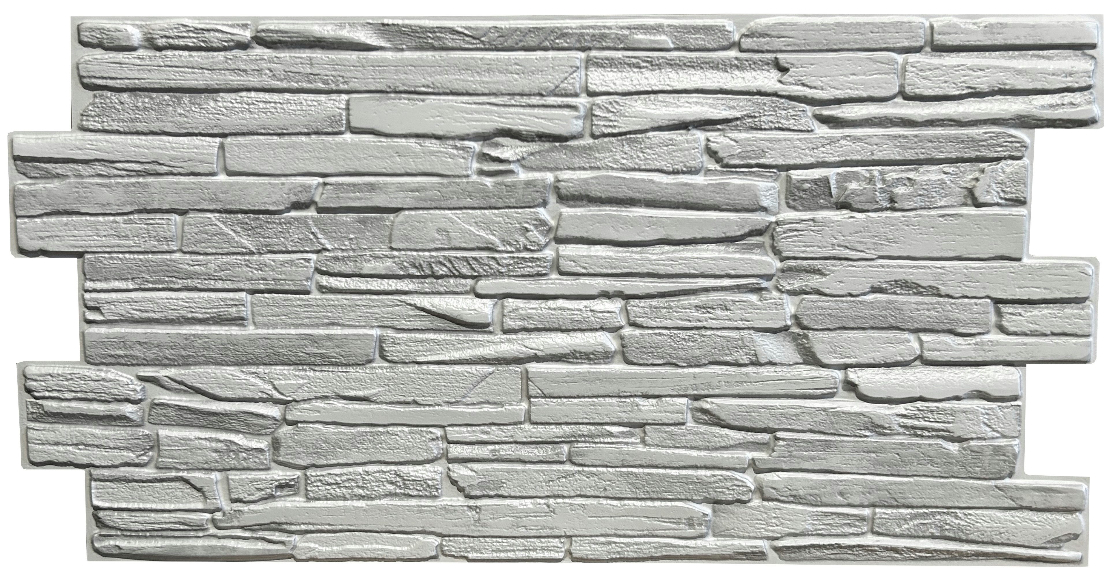 IKHEMalarka 3D Wandpaneel 4qm/10 Stück 3D PVC FLIESEN Wandpaneele, BxL: 50,00x92,00 cm, 4,00 qm, Wandverkleidung PVC-Verkleidung IMITATION OF STONE Stein Imitation