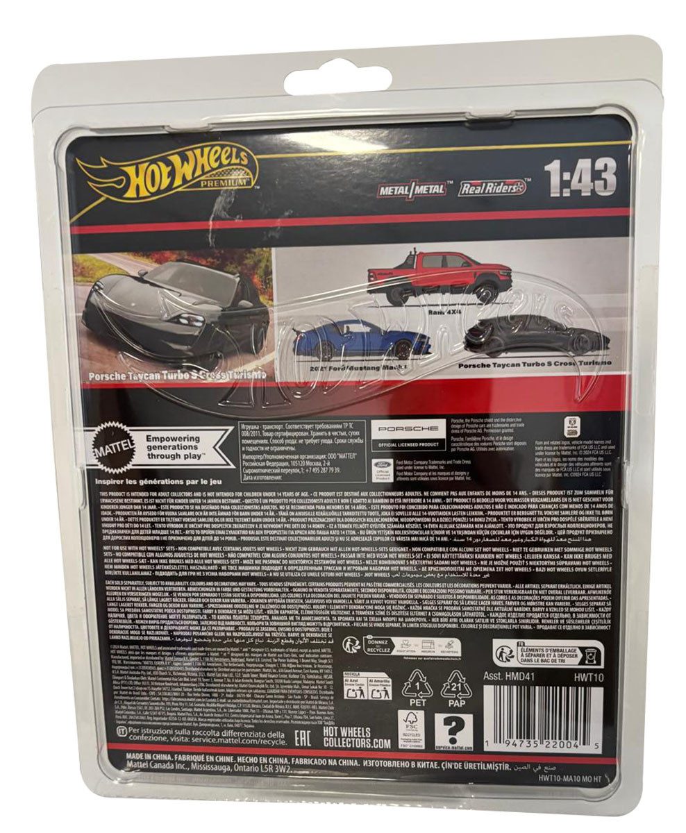 Hot Wheels Spielzeug-Auto Hot Wheels Premium, Porsche Taycan Turbo S Cross Turismo, 1:43 Modell
