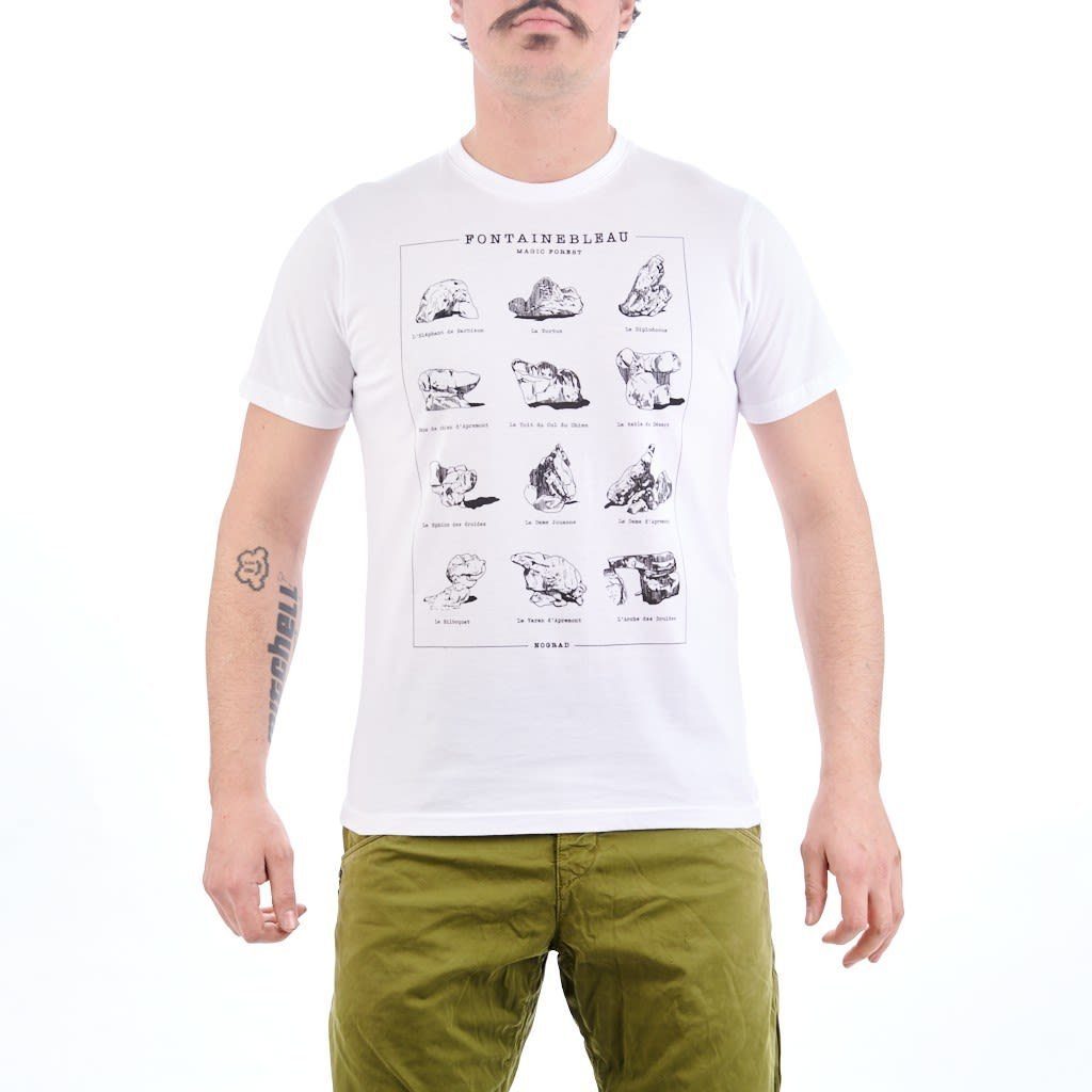 NOGRAD T-Shirt Nograd M Magic Forest T-shirt Herren Kurzarm-Shirt White