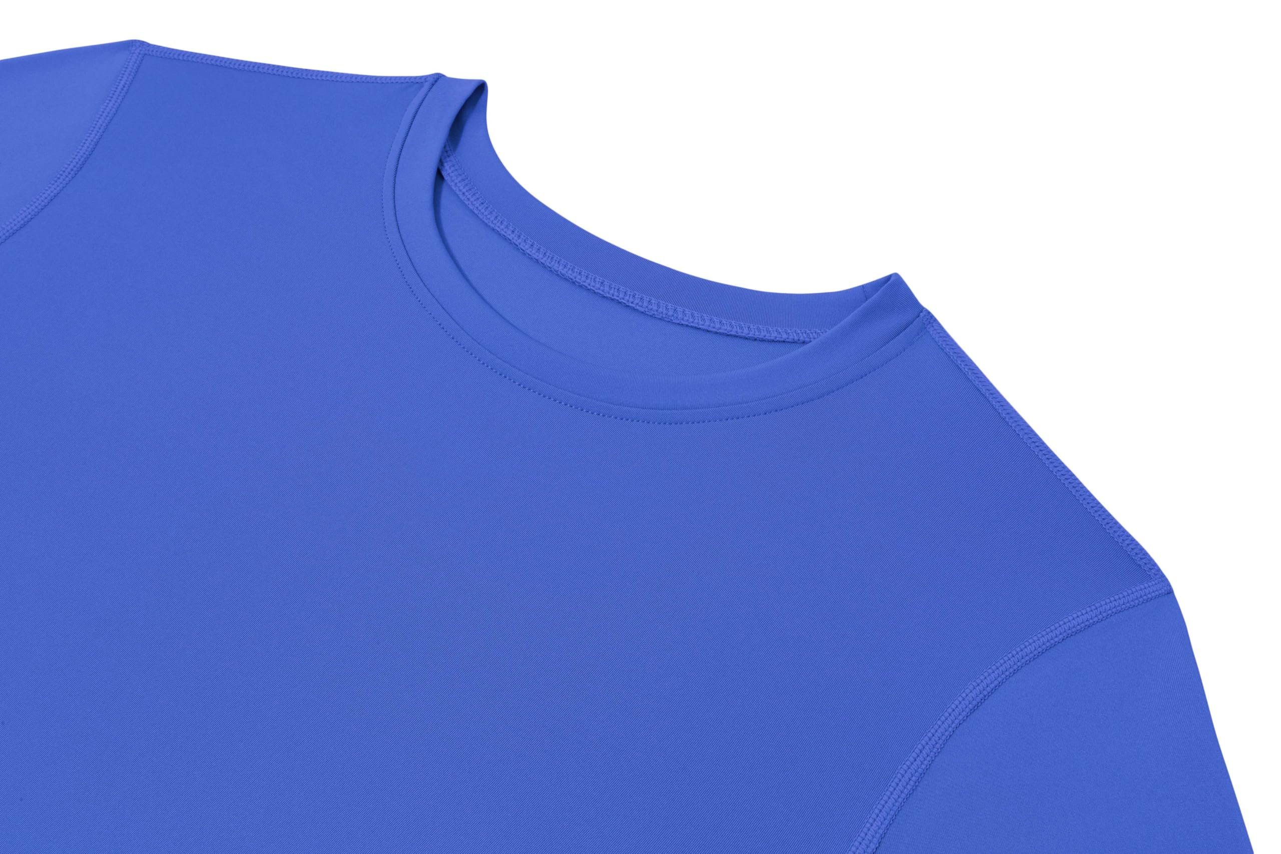 Rundhalsausschnitt Langarmshirt Shirt POWERLAYER PowerLayer Blau Herren XS Kompressions