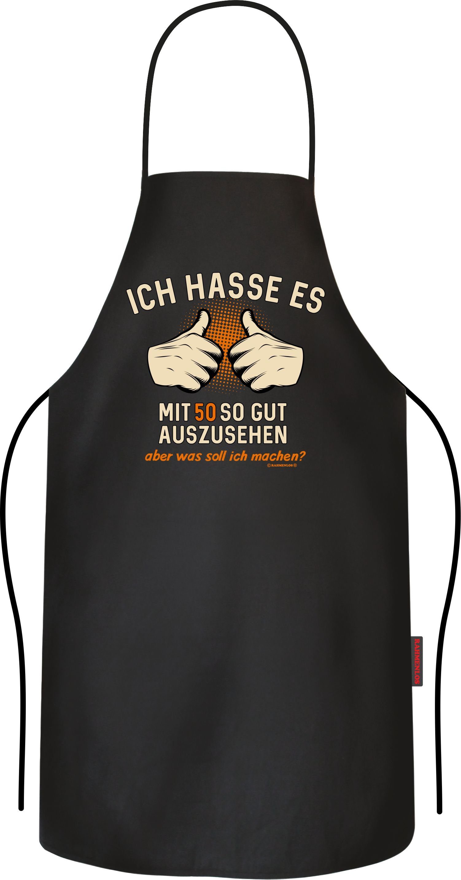 Grillschürze Kochschürze Küchenschürze zum 50. Geburtstag - ich hasse es mit 50