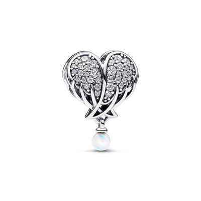 Pandora Bead Moments Engelsflügel und Herz Charm aus 925er Silber von PANDORA