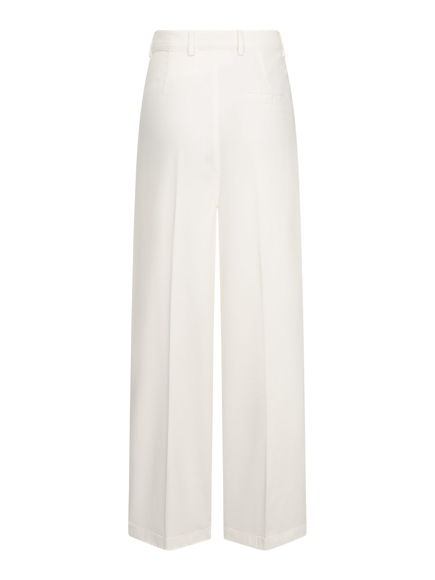 Raffaello Rossi Stoffhose weiß, Casual, Baumwolle, Unifarben, Weit, Hoch