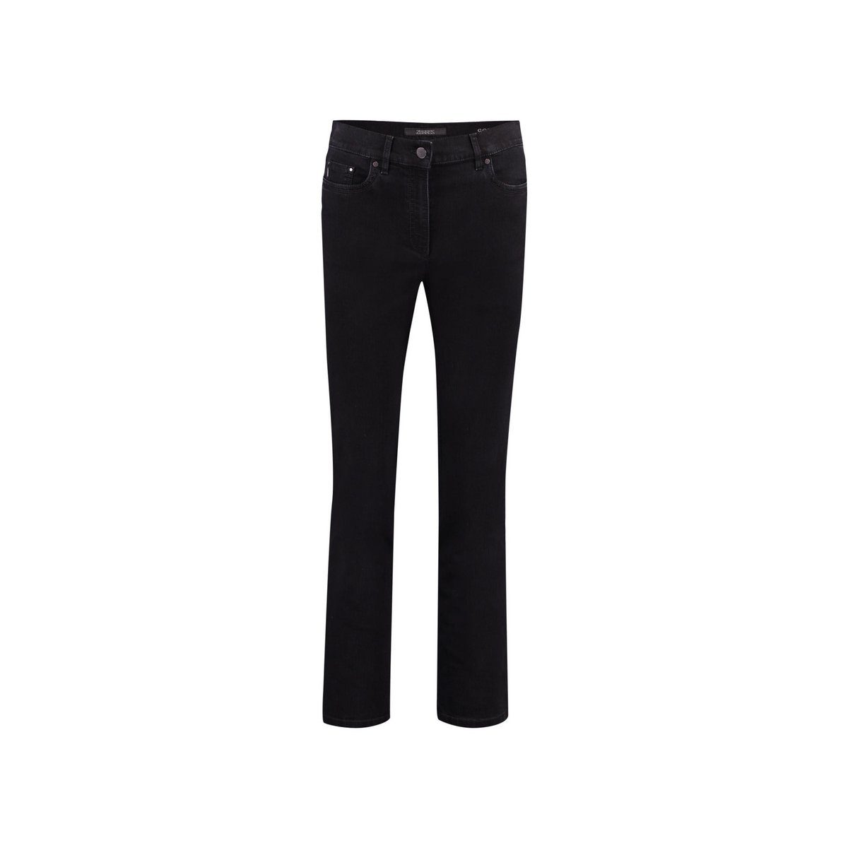 Zerres 5-Pocket-Jeans schwarz regular (1-tlg)