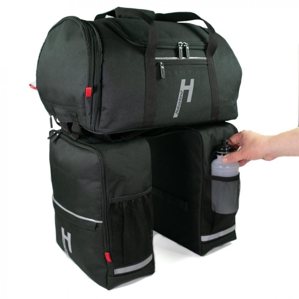Haberland Fahrradtasche Haberland Komplett-Set 2-tlg. Transporter XXL schwarz - extra viel Sta