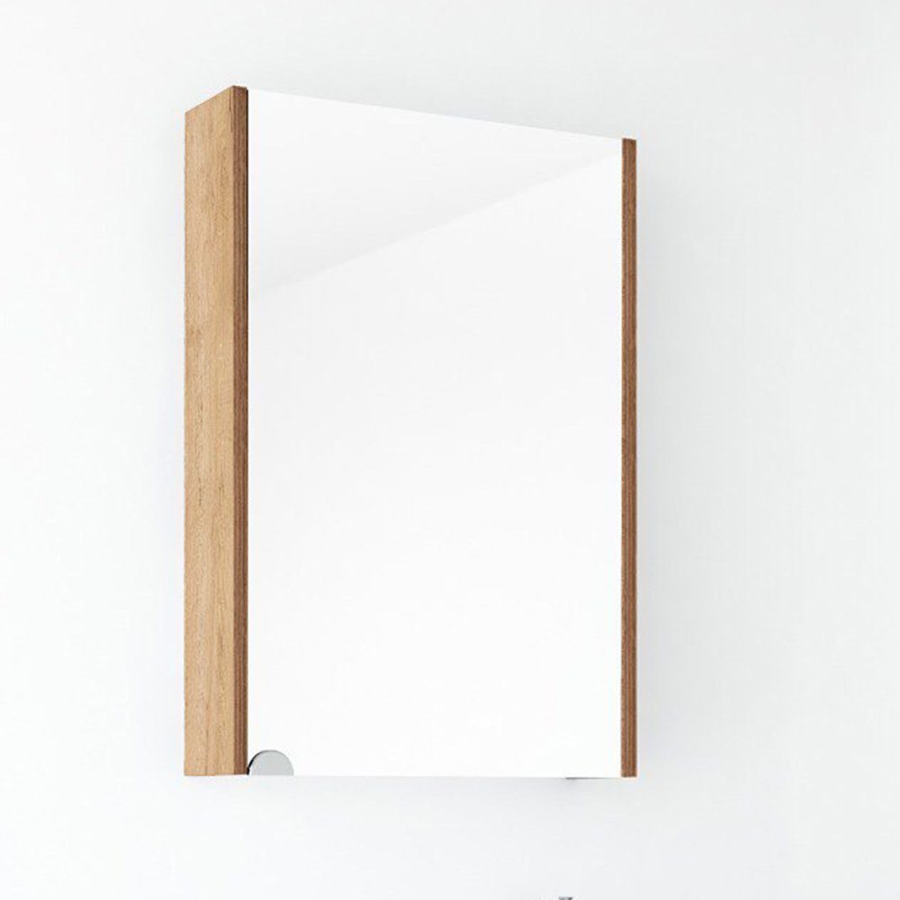 Planetmöbel Badezimmerspiegelschrank Spiegelschrank 50cm gold-eiche
