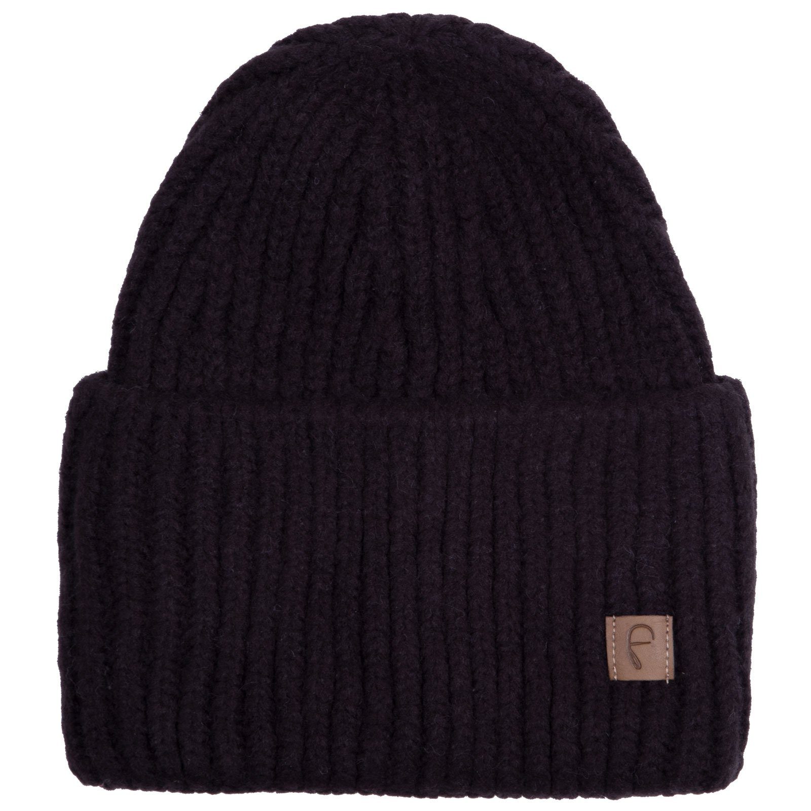 Faera Strickmütze (1-St) Wintermütze breiter Aufschlag Damen Herren Grobstrick Beanie Mütze