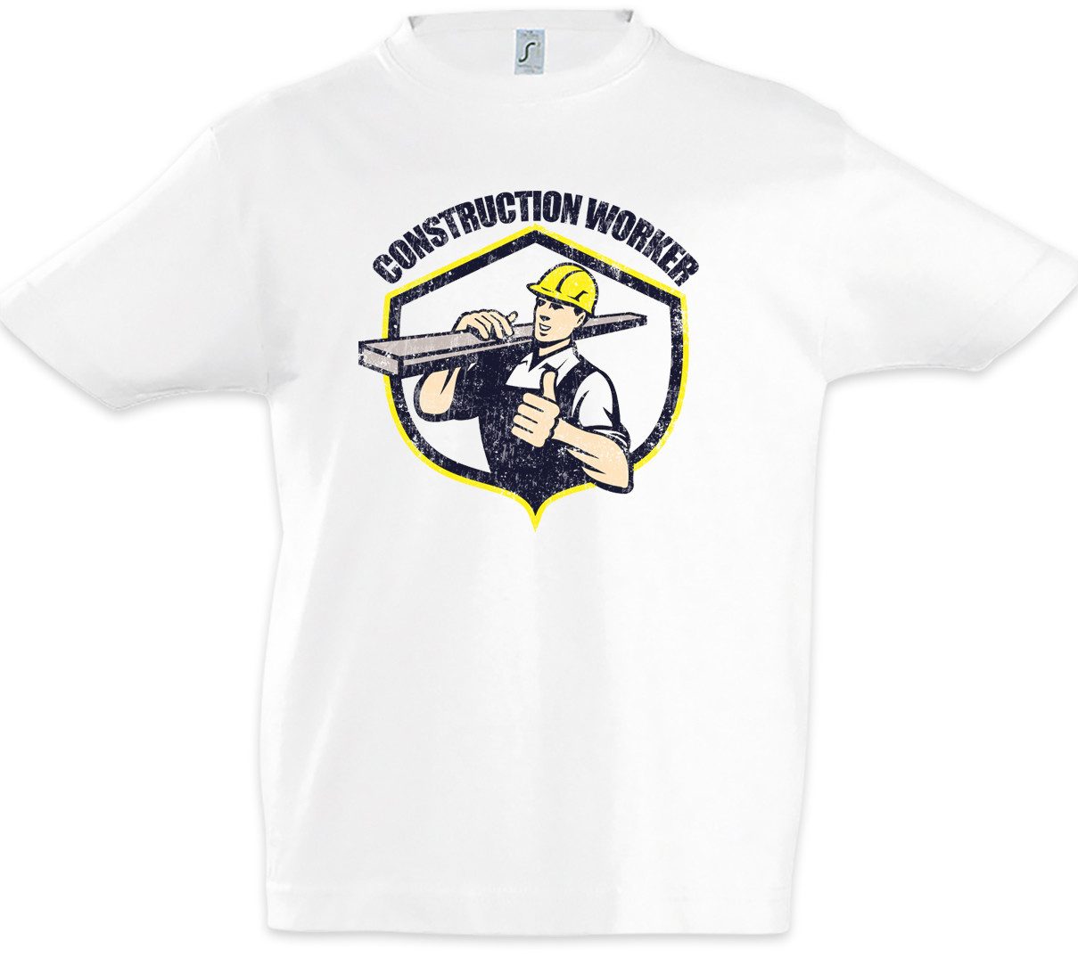 Print-Shirt Construction Worker I Kinder T-Shirt Maurer Handwerk Handwerker