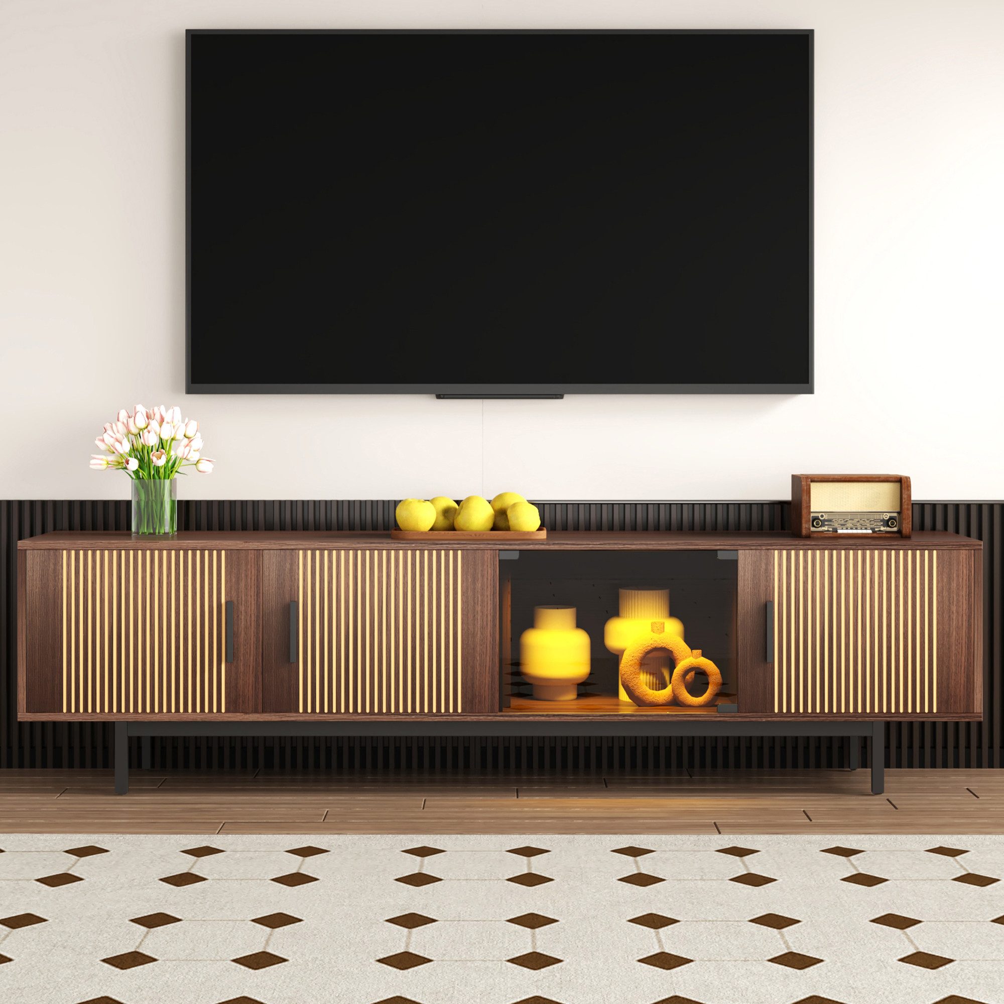 Ulife Lowboard TV-Schrank, Fernsehtisch, Wohnzimmermöbel mit günstig online kaufen