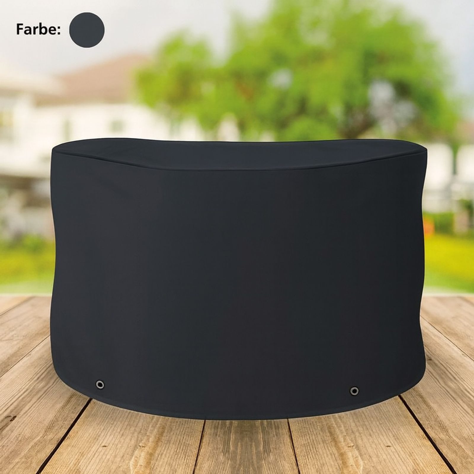 BURI Schutzplane Abdeckhaube anthrazit für Rundtisch 120x75cm Schutzhülle A günstig online kaufen