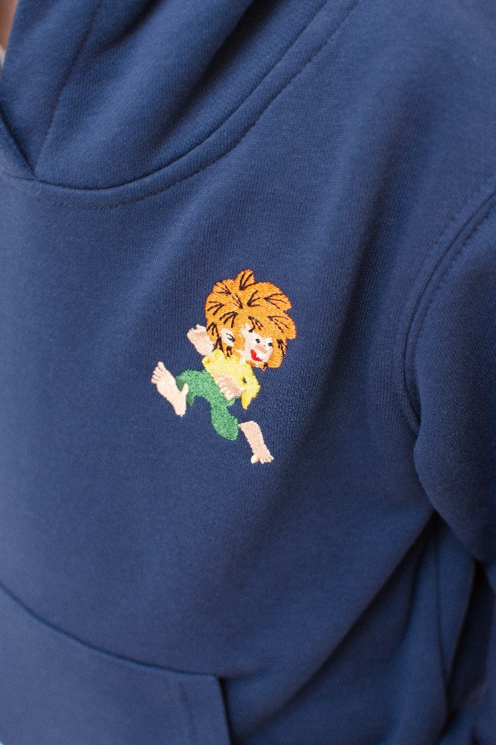 Bavarian Caps Trachtenhemd Hoodie Kids - GRANTLER KLUB: PUMUCKL - dunkelblau, hellblau