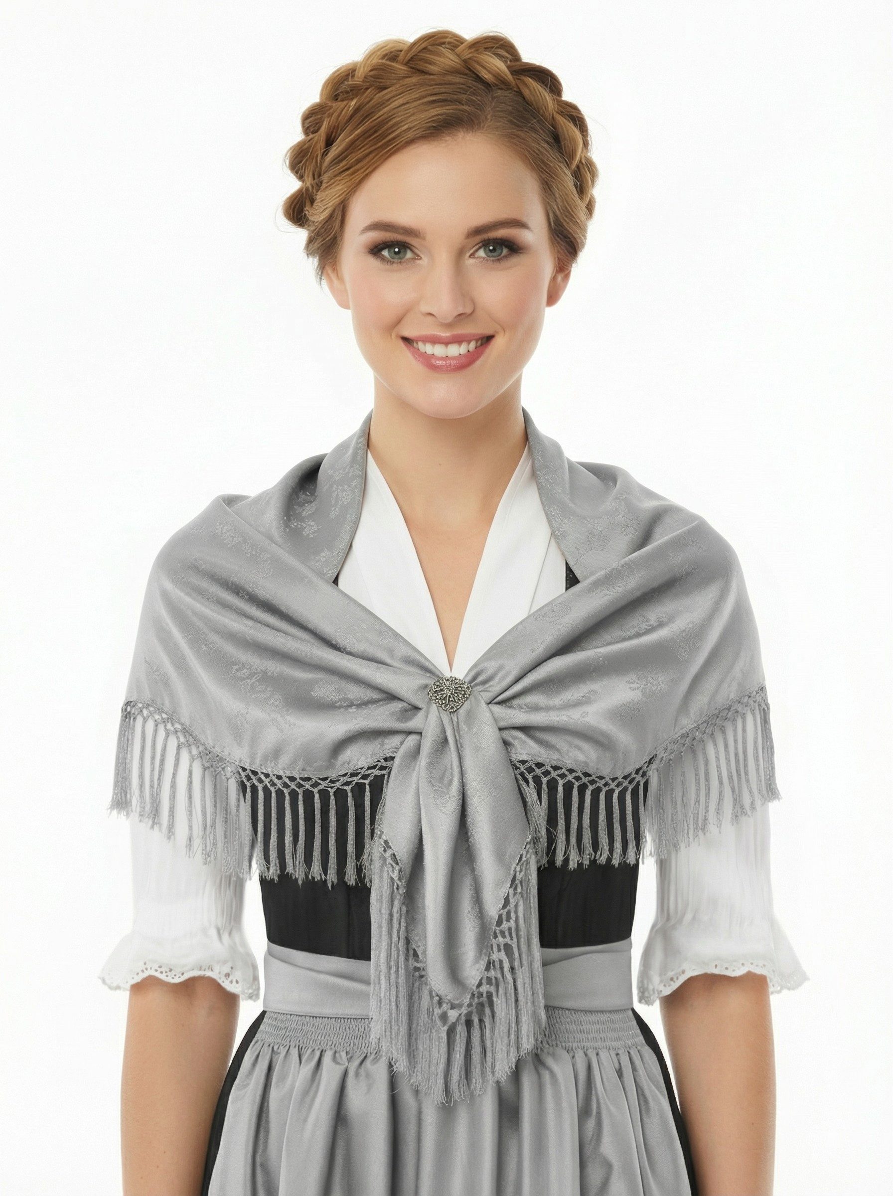 Moschen-Bayern Seidentuch Trachtentuch Dirndltuch Seidentuch Trachtenseidentuch Damen Trachten