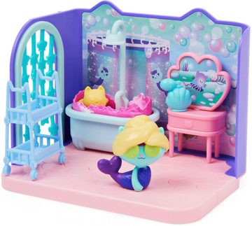 Spin Master Spielwelt Gabby's Dollhouse – Deluxe Room – MerCat's Badezimmer, Badezimmer mit Meerkätzchen, Möbelstücken und thematischem Zubehör