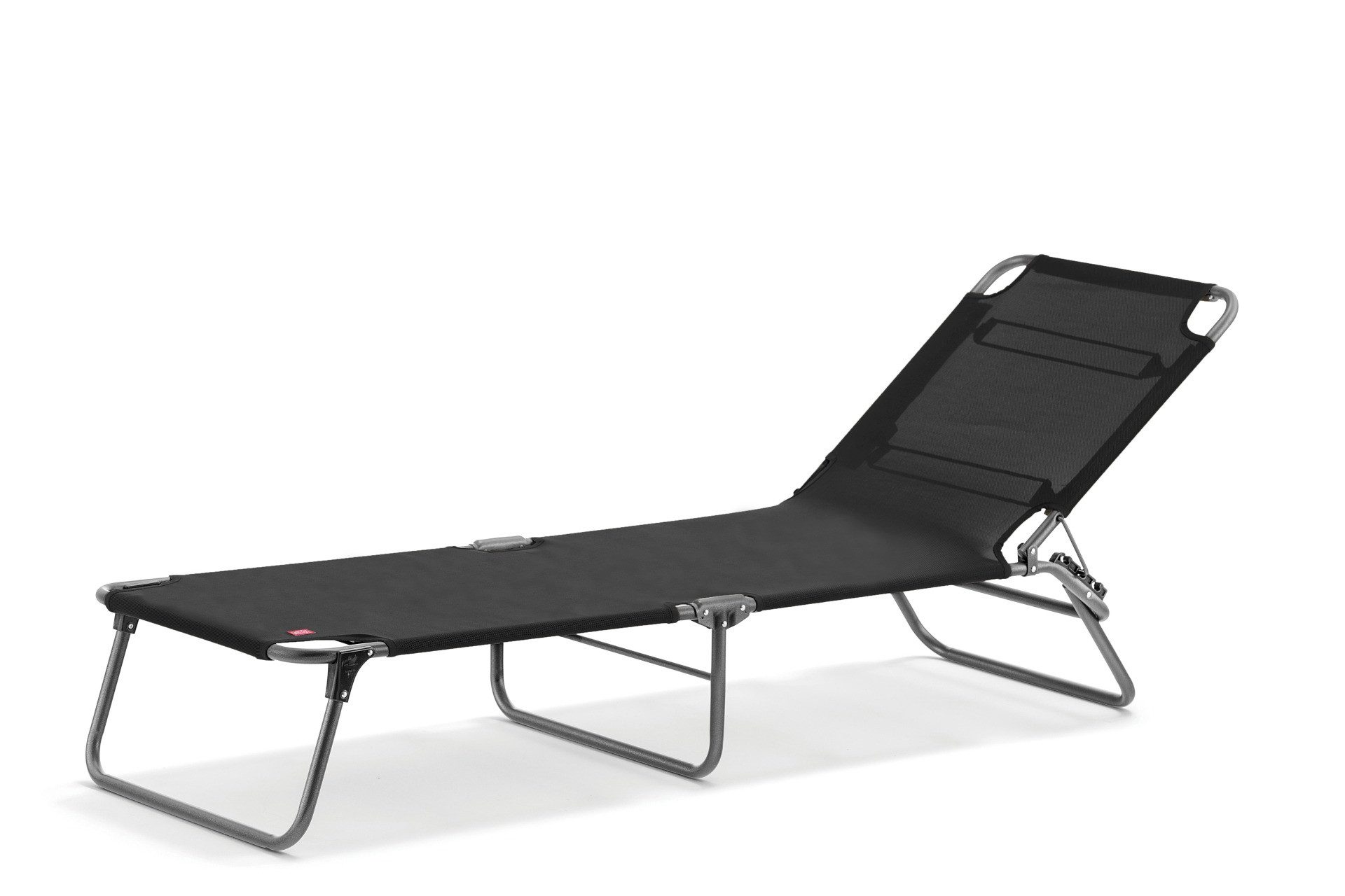 Fiam Gartenliege Amigo aus Aluminium, Schwarz, 3-fach verstellbare Rückenlehne