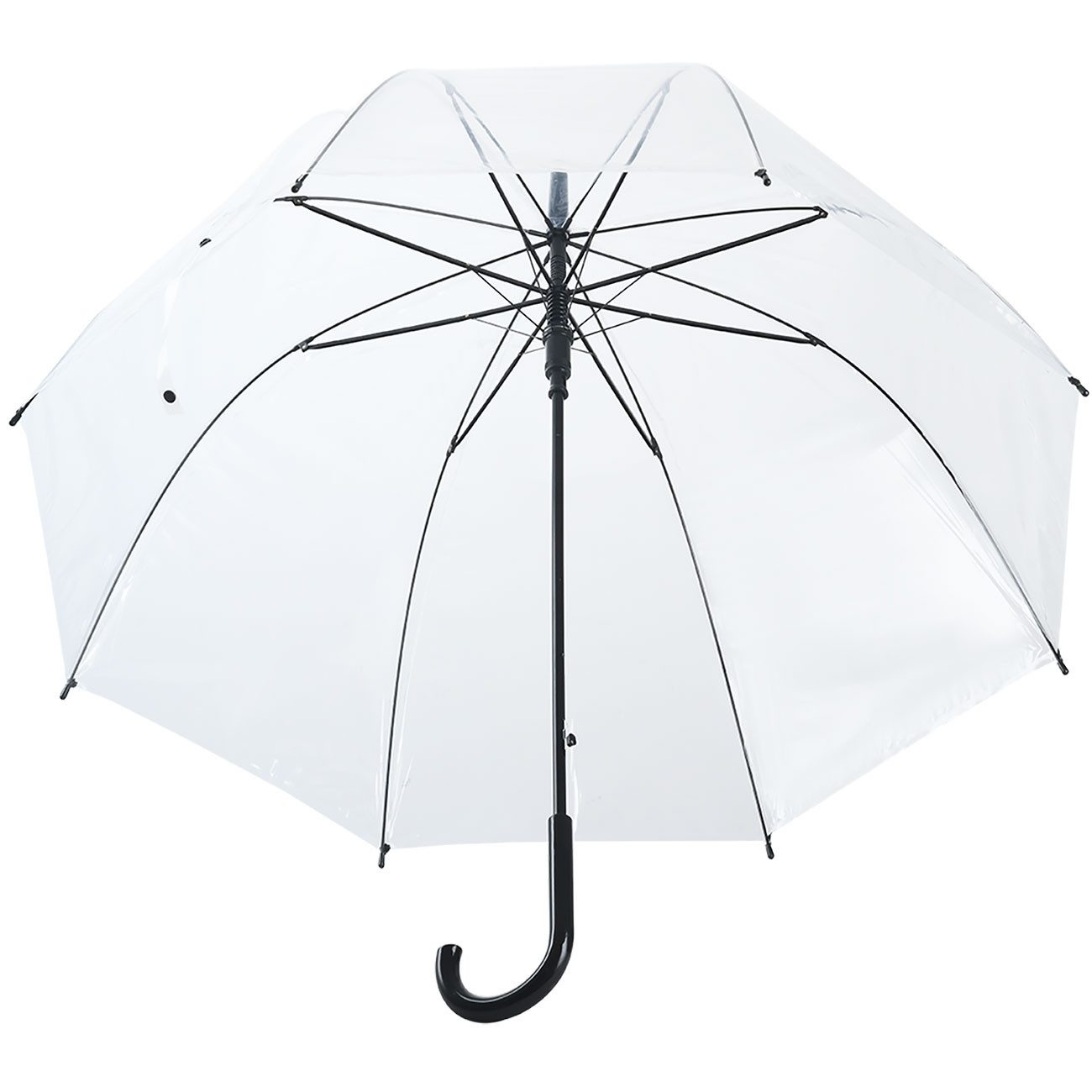 shop'n smile ideoon Stockregenschirm Transparenter Regenschirm mit Automatik, 85 cm Durchmesser, Transparenter Glockenschirm für Damen & Herren – Bild 4 von 5