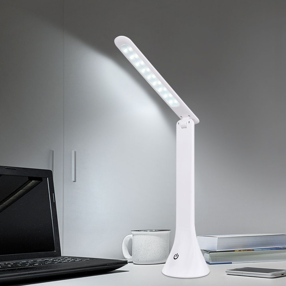 LED 3W Tischlampe Dimmbar USB-Anschluss RGB Bürolampe Tischleuchte 