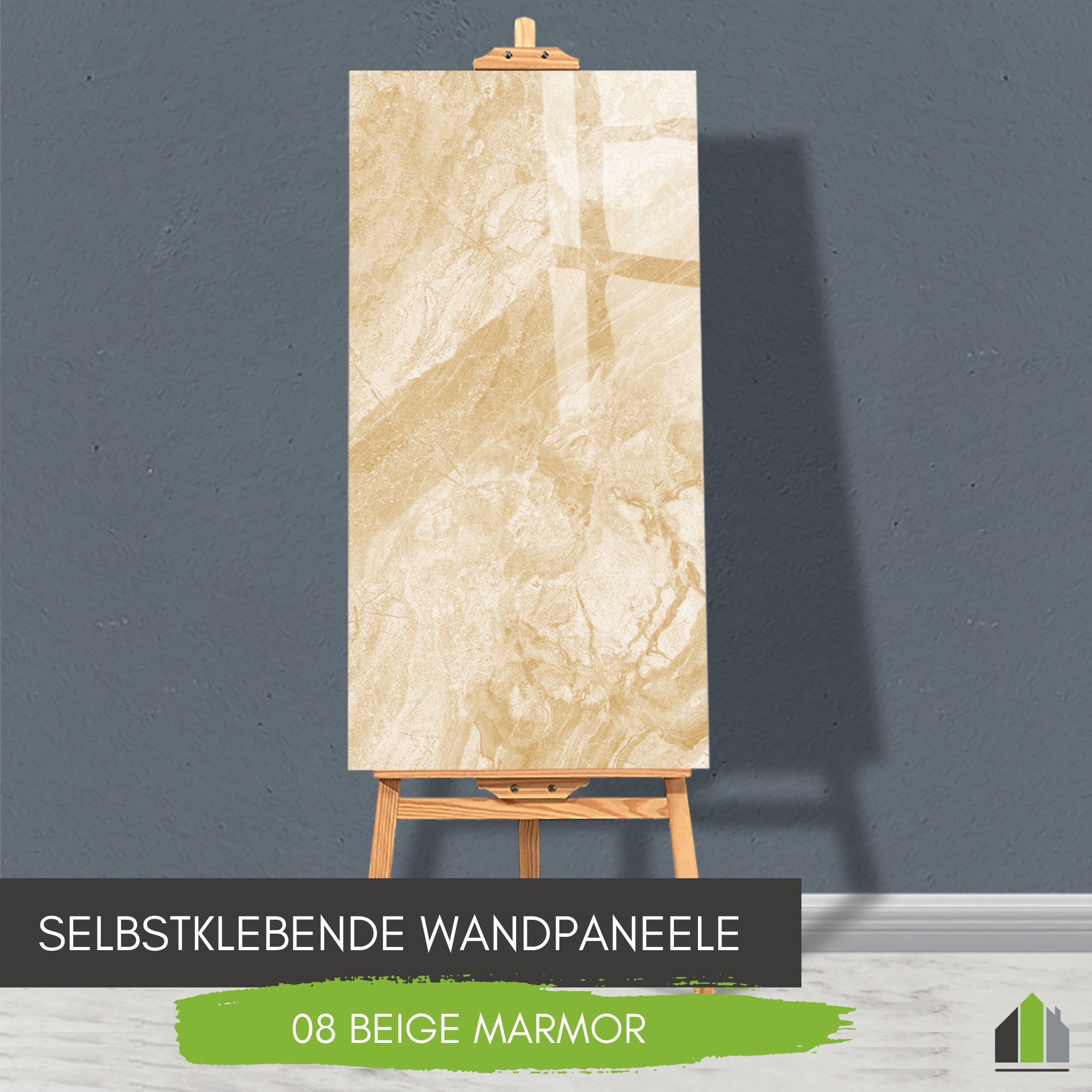 STM Company Wandpaneel Selbstklebende Marmor-Optik PVC Wandpaneele, Feuchtigkeitsbeständig, (8-tlg. Set 1,44 m) Für Küche, Badezimmer & Wohnbereich