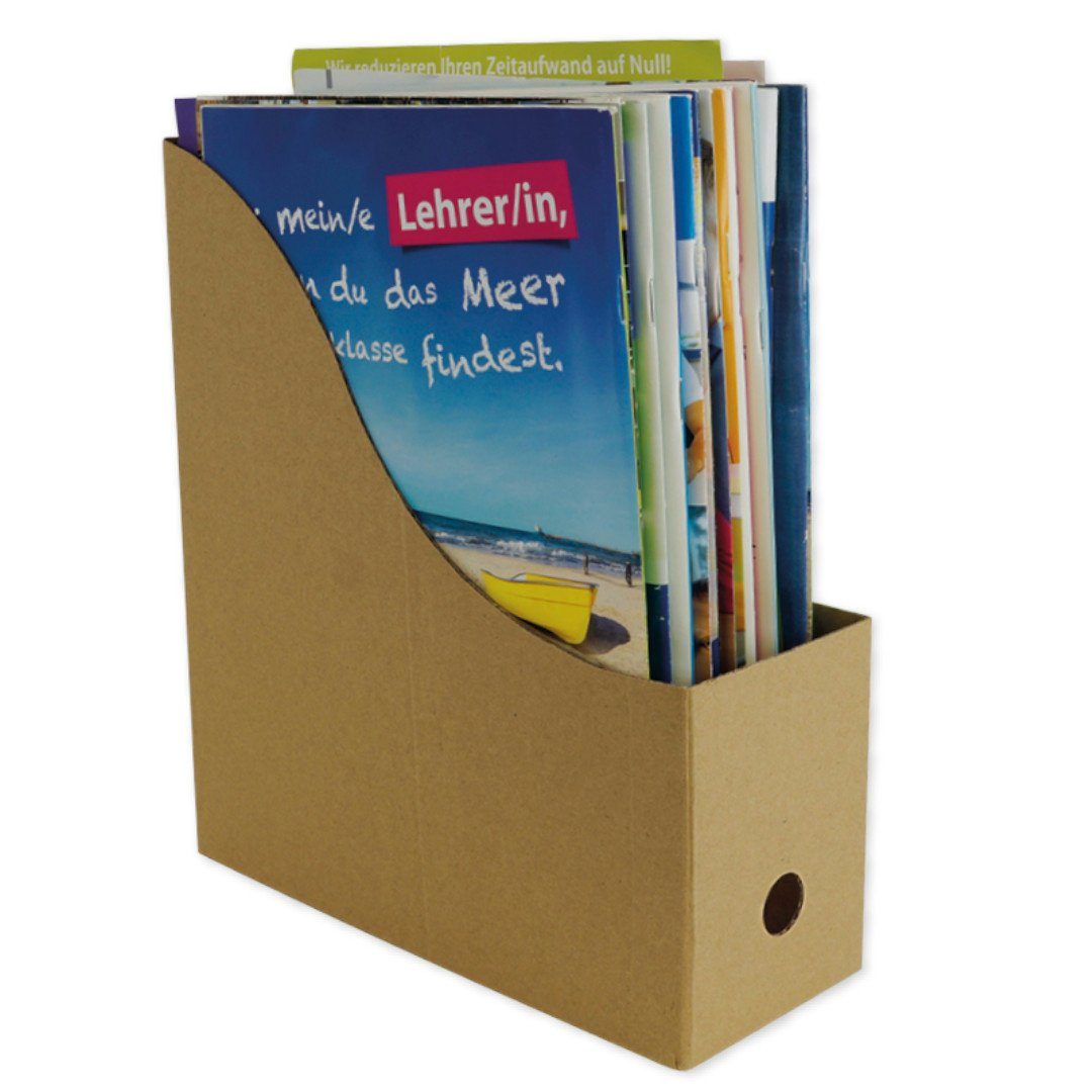 TimeTEX Stehsammler Set Natura-Stehsammler A4 aus Pappe, 5 Stück
