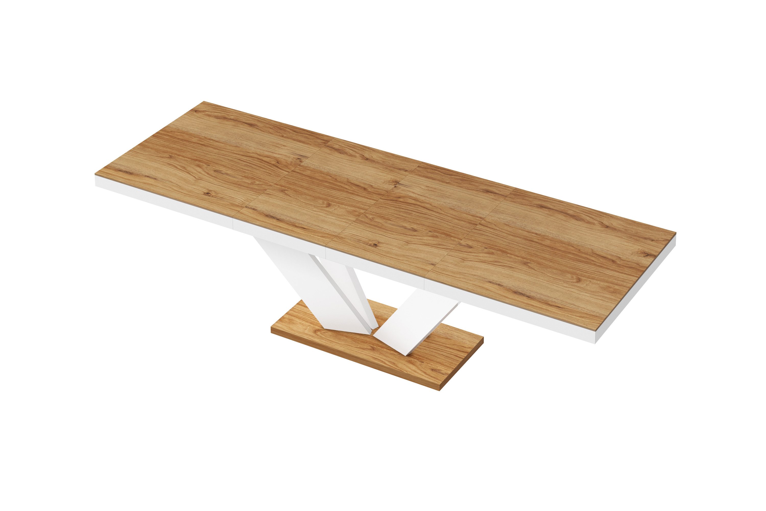 designimpex Esstisch Design Esstisch Tisch HEU-111 Hochglanz ausziehbar 160 bis 256 cm, Esstisch, Esszimmertisch, Tisch, Ausziehtisch, Küchentisch, Esszimmer