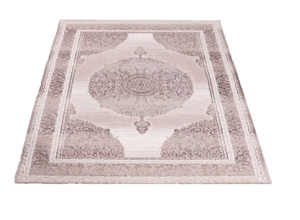 Vimoda Orientteppich Designer Teppich Wohnzimmer Beige Elegant Orientalisch, Rechteckig, Hochwertiger Läufer Orient