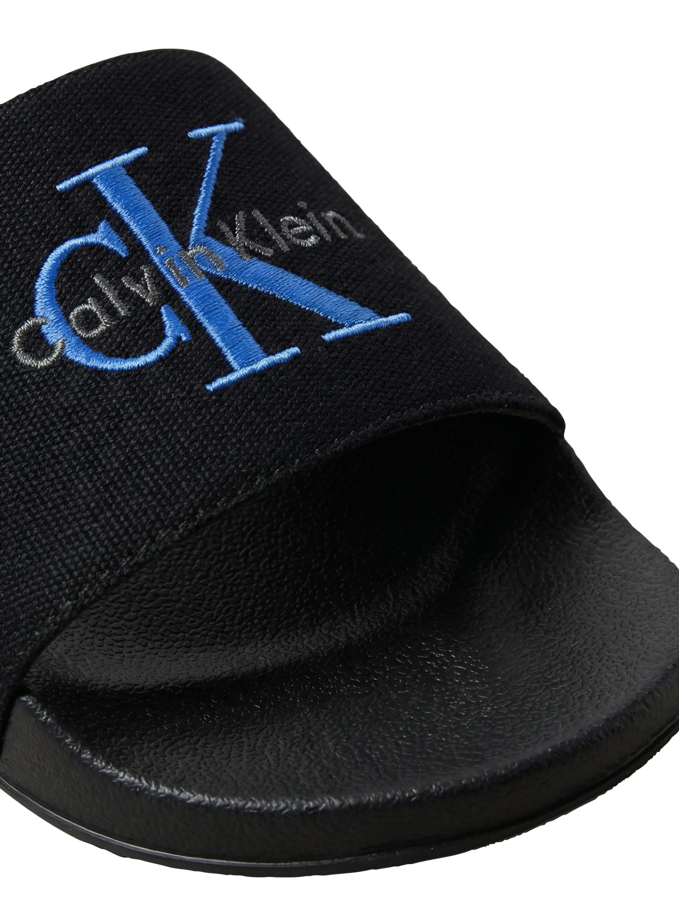 Calvin Klein ESS SLIDE CV WN Badepantolette Strandschuh, Flat mit CK-Stickerei – Bild 5 von 5