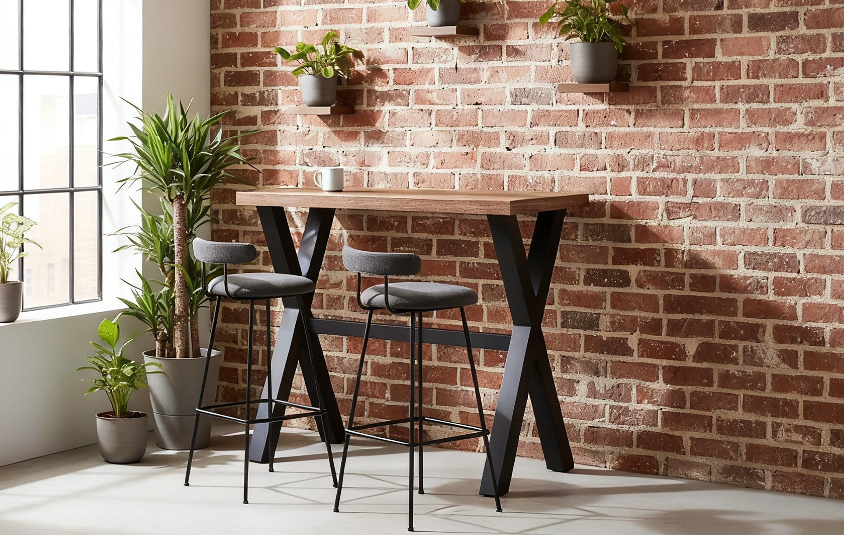 DUBI Möbel Bartisch LOTTE, schweres 4-Fuß oder X-Gestell, Metallgestell, Ho günstig online kaufen