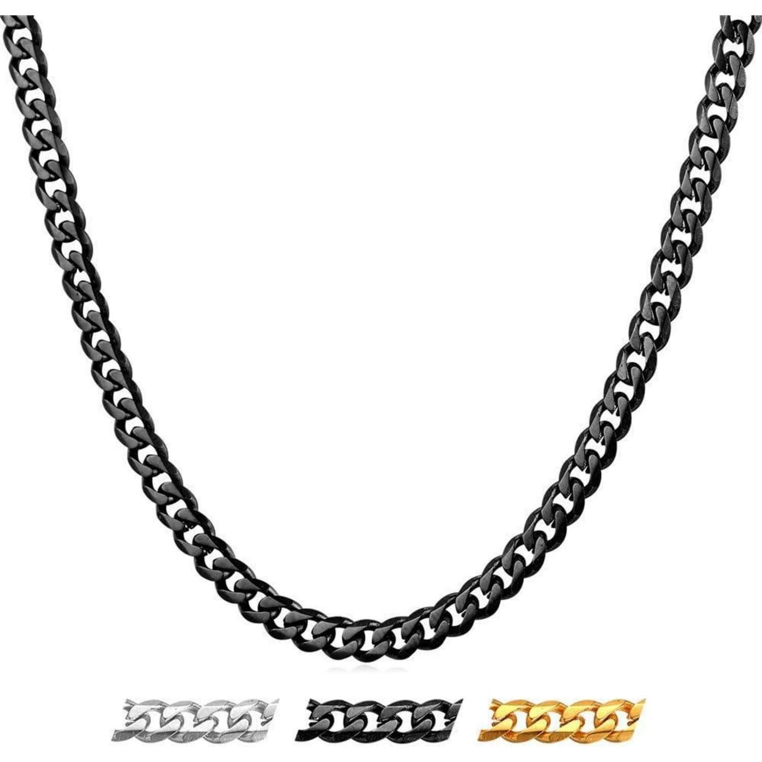LuxusKollektion Panzerkette Panzerkette Damen Herren 3mm 71cm Schwarz