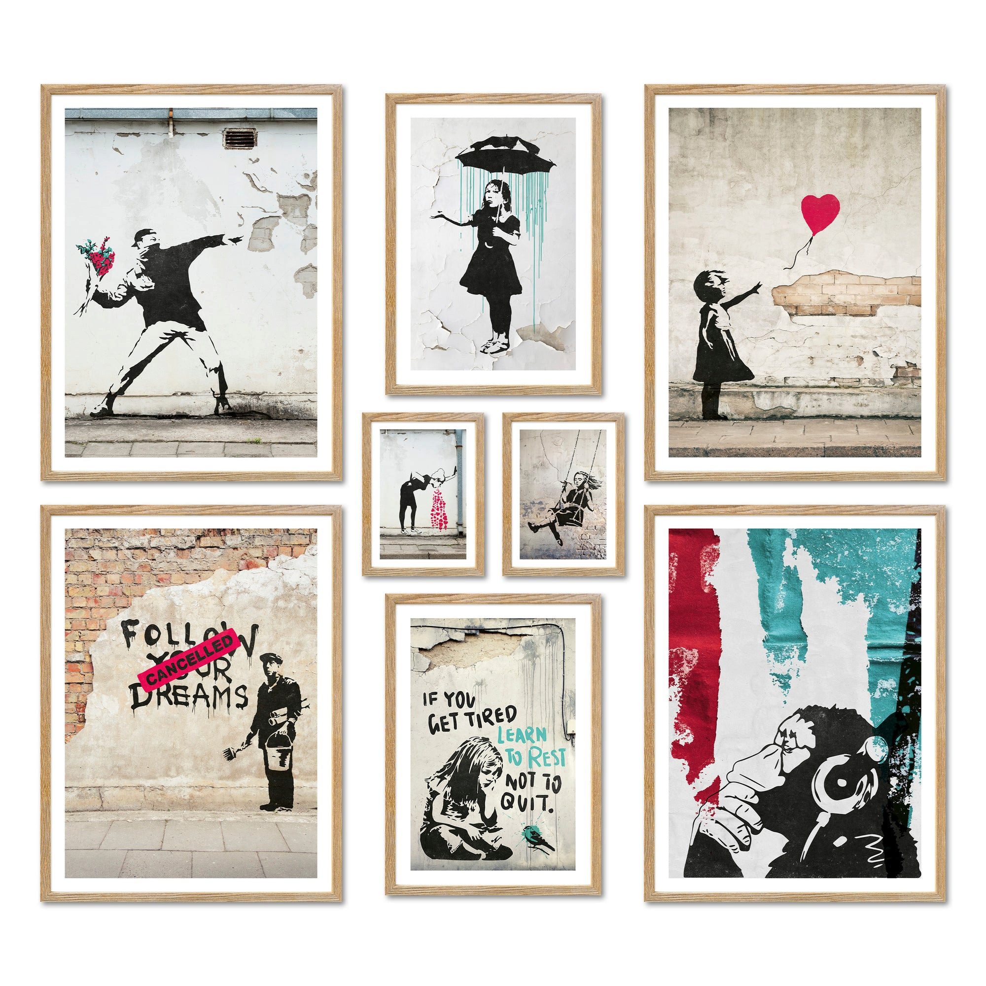 ARTFAVES Bilder-Collage Poster Set - BANKSY günstig online kaufen