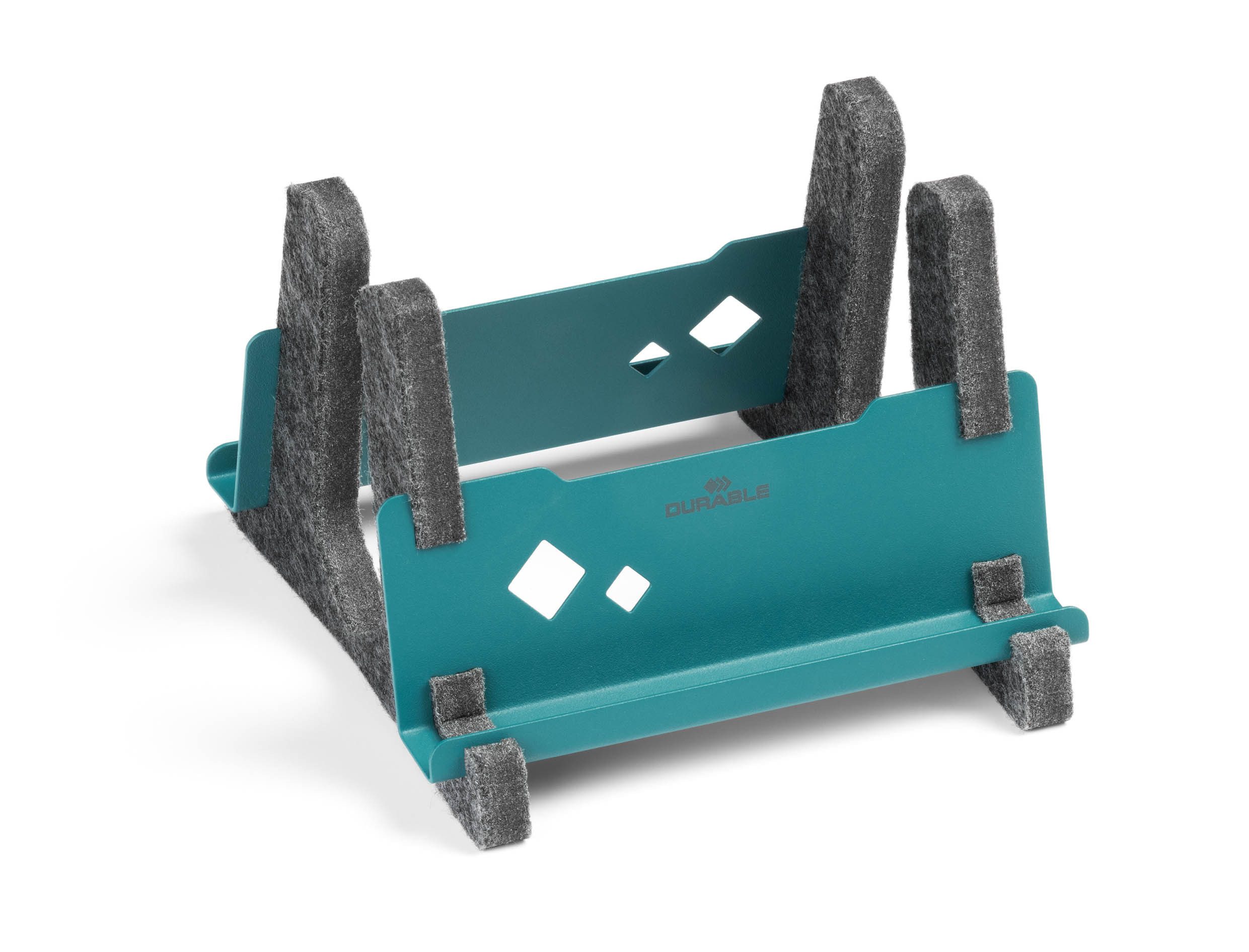 DURABLE Wandhalterung EFFECT, (monitorhalter, monitor, tischhalterung, bildschirm halterung, tischhalterung, bildschirm halterung, Durable Laptop Ständer Vertical Effect, aus 60% recyceltem PET-Filz, L)