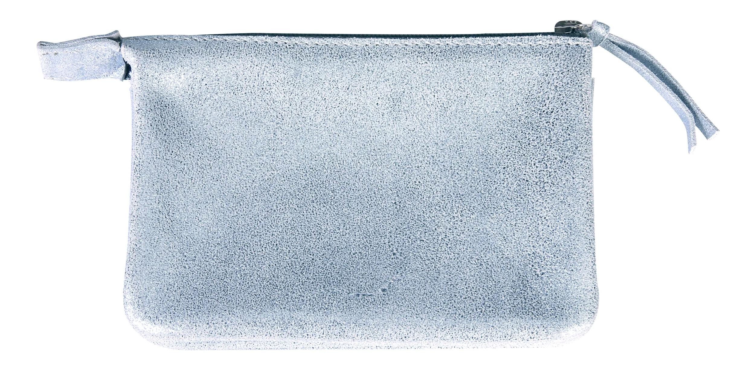 CLAIREFONTAINE Handtasche 4x Kleine Tasche aus Leder 13x9cm Blau 400043C, LEDER TASCHEN & LEDERWAREN