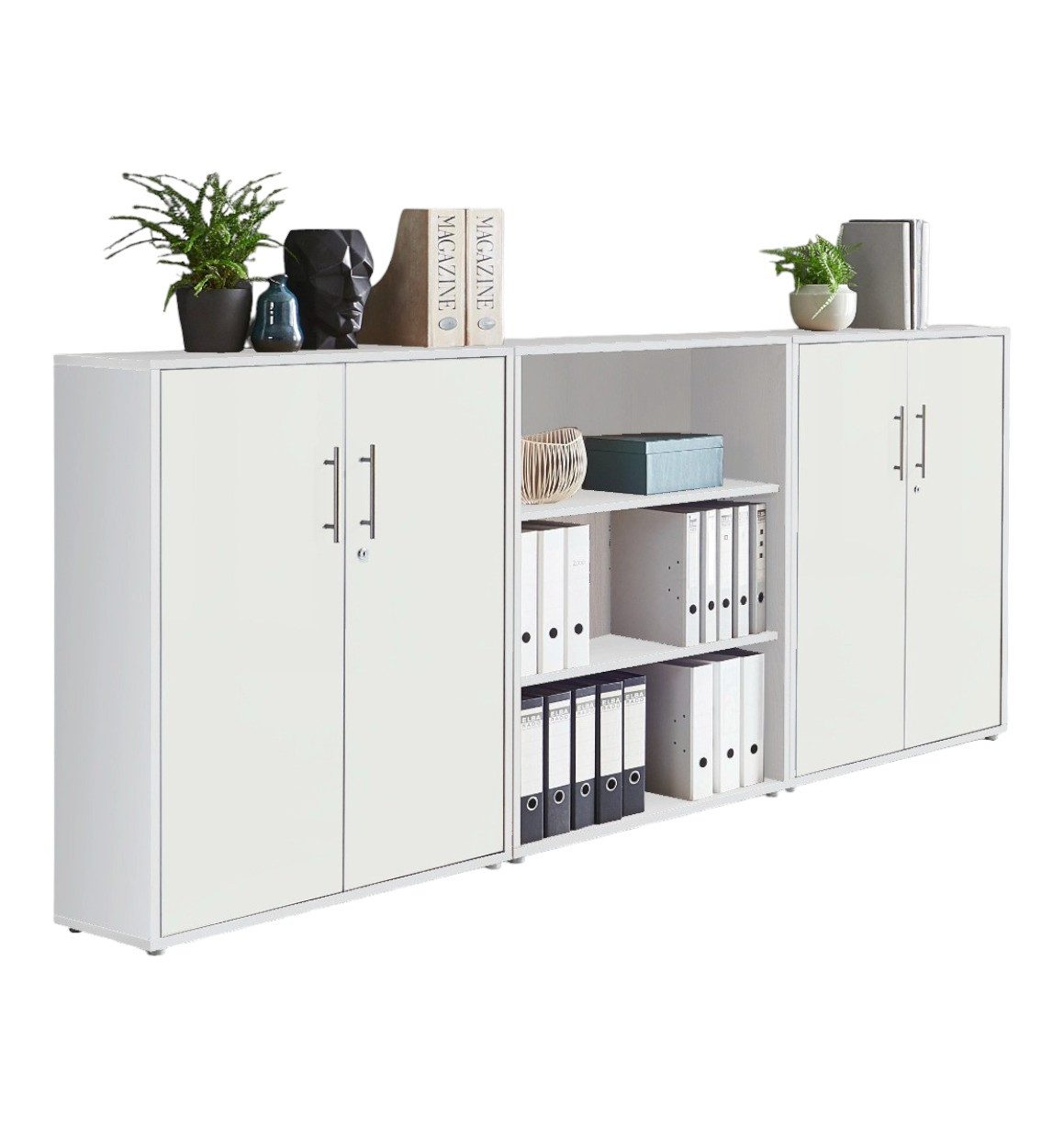 BMG Möbel Aktenschrank Office Edition 9 (Schrankwand Set, 3tlg) abschließbar, matt oder Hochglanz lackiert
