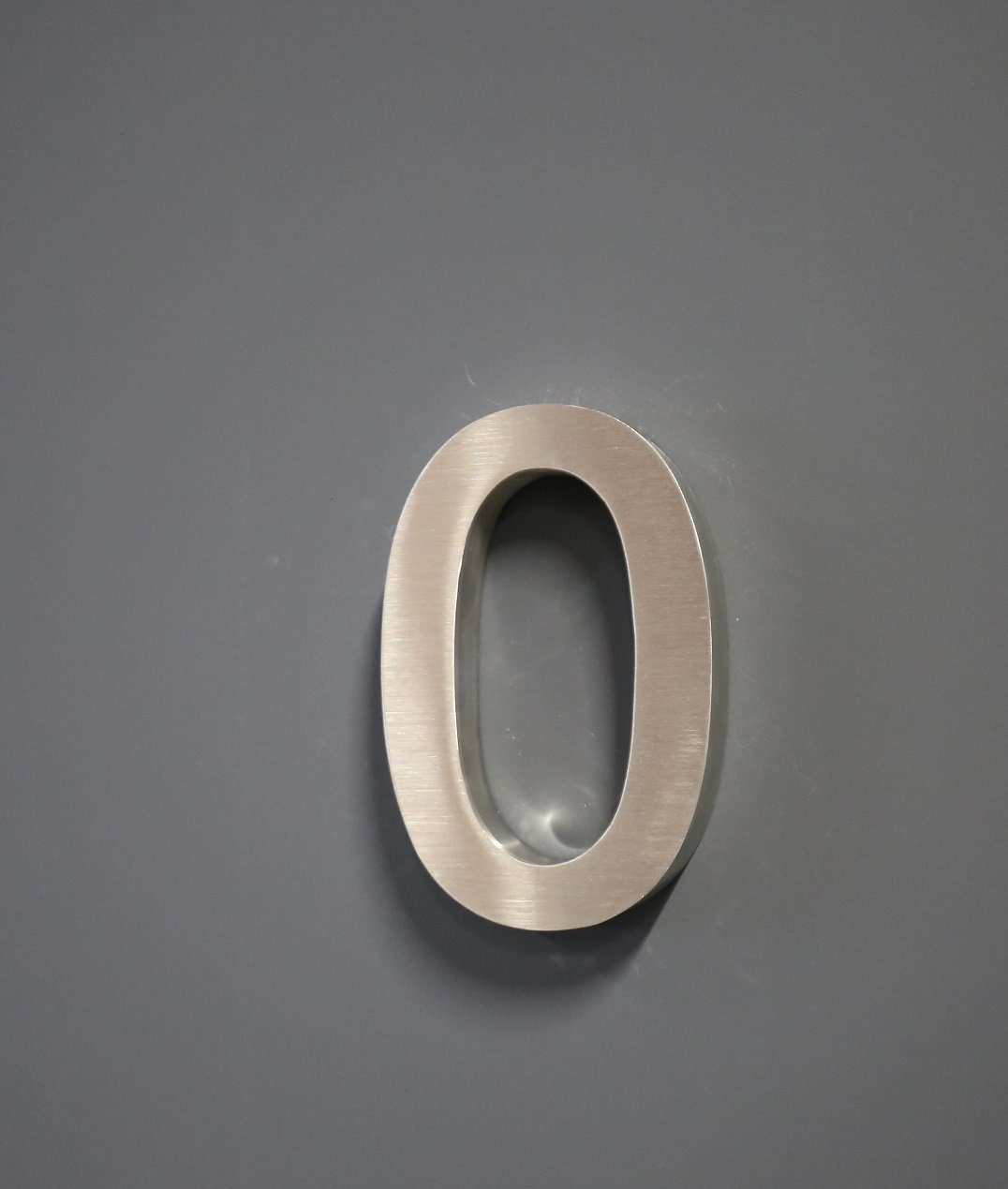 Steelboxx Briefkasten Hausnummer Edelstahl in 3D Design Arial H20cmxT3cm V2A TOP(Nr.0) (inkl. Montagematerial, 1-St), Material: V2A Edelstahl rostfrei - Optik: matt gebürstet