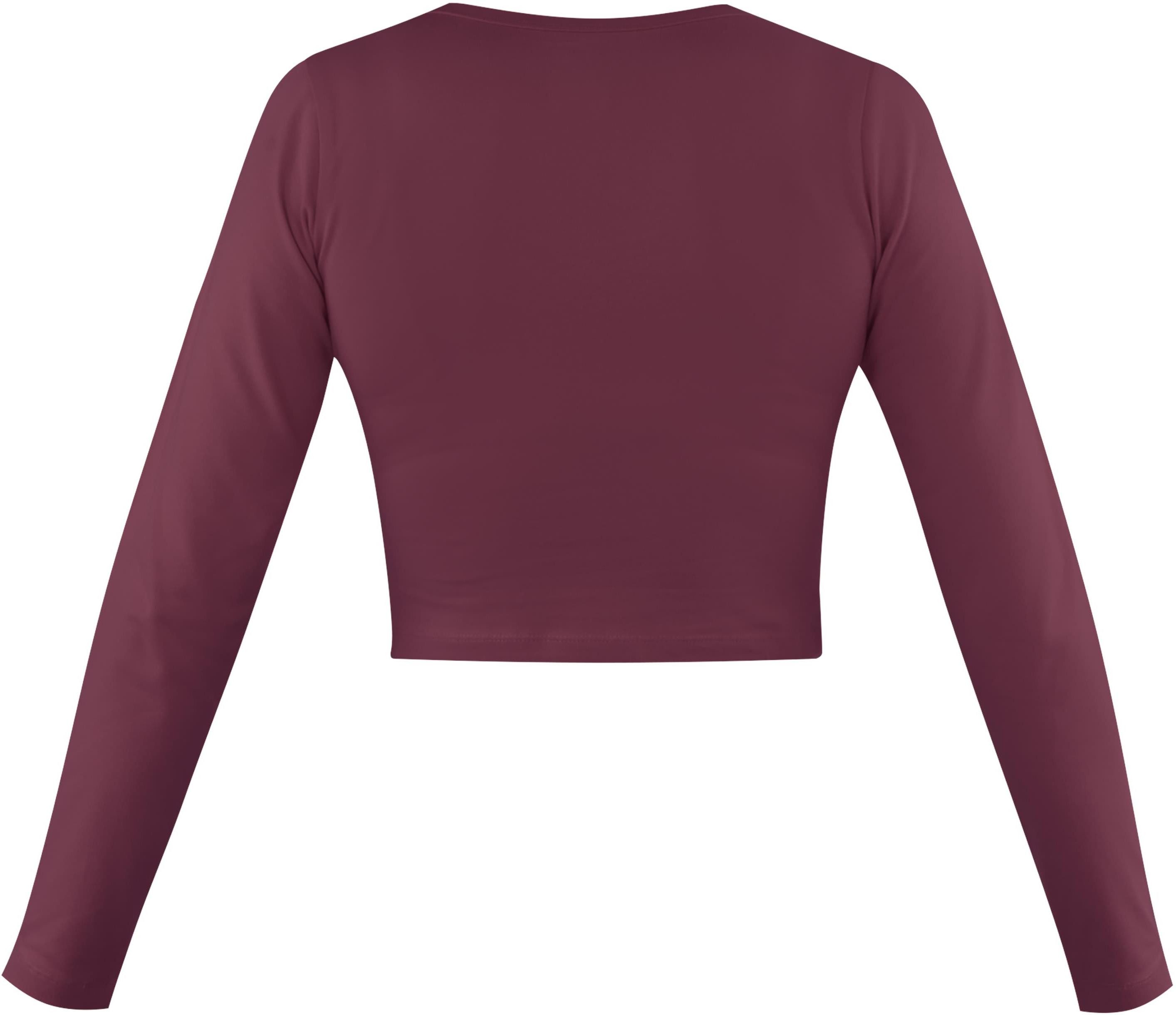 Janice Langarmshirt 3 x Damen crop Langarmshirt Nerja Kurzer Pullover aus Baumwolle – Bild 3 von 5