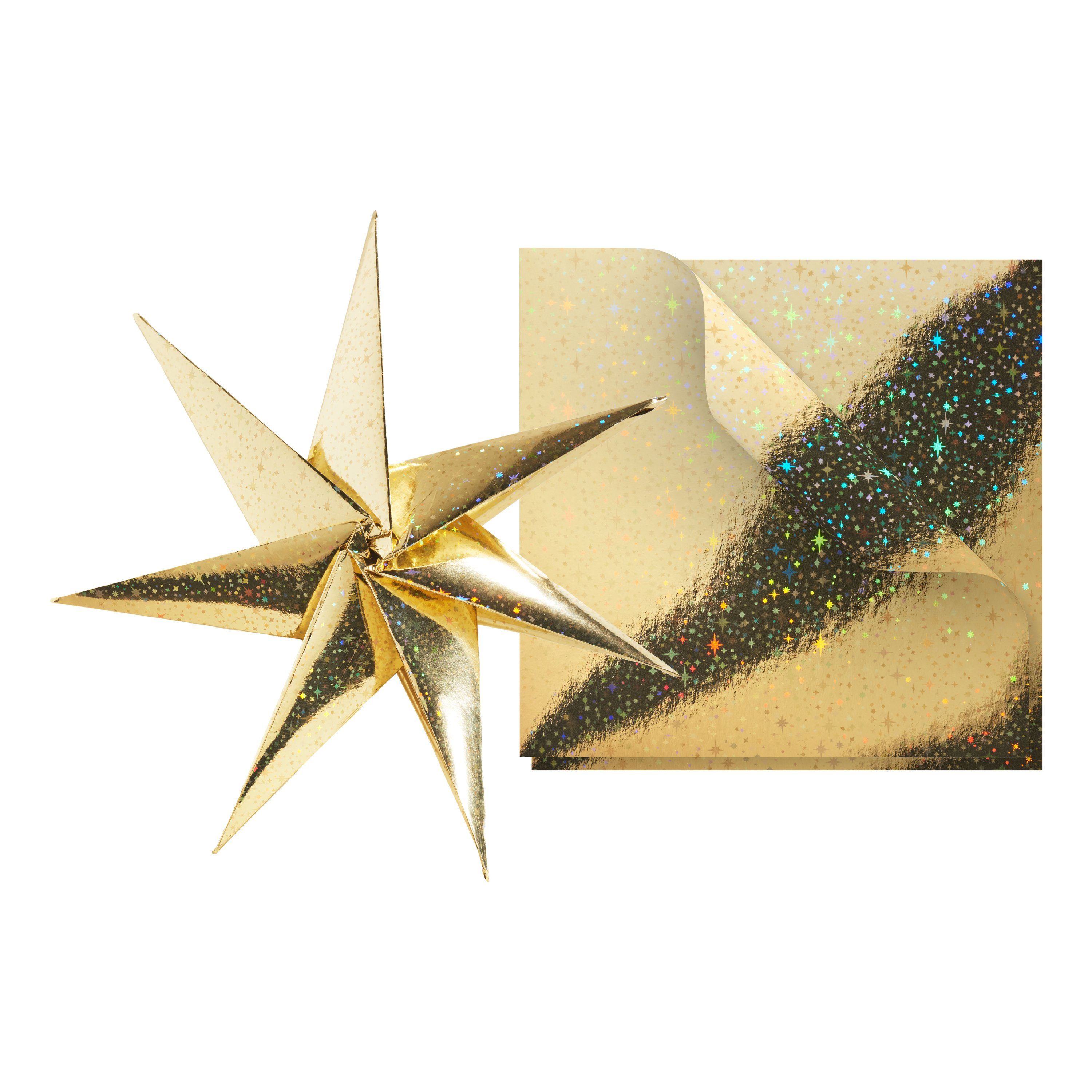 Kraftpapier Holografie Gold