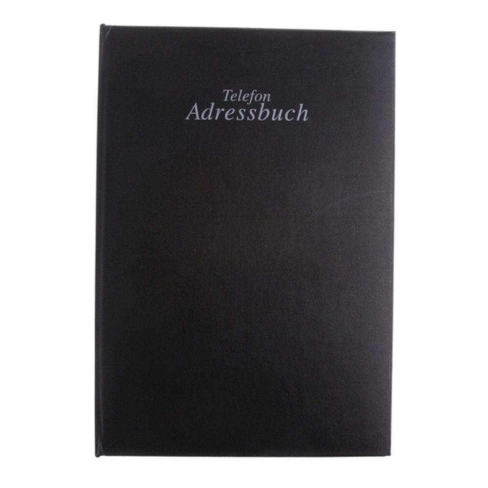 STYLEX Notizbuch STYLEX Adressbuch mit 6-Ring-Mechanik schwarz 15x22cm