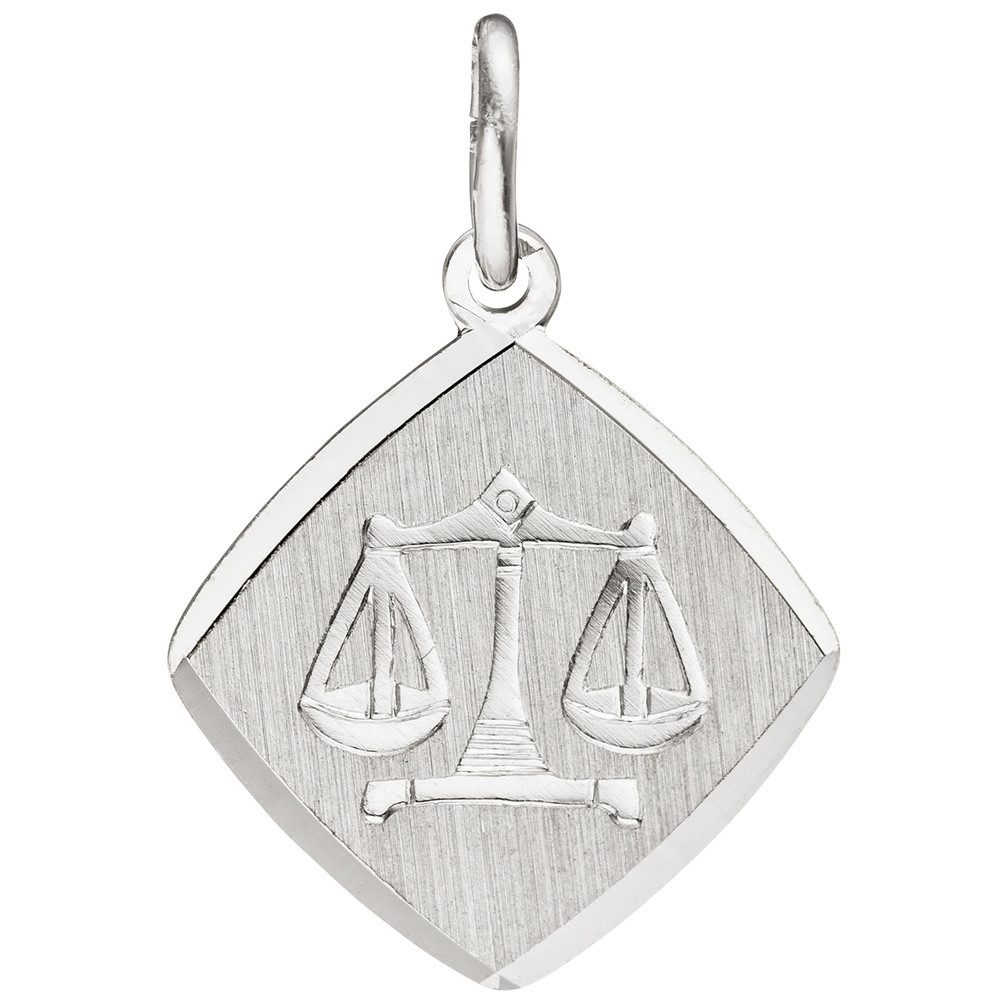 Kettenanhänger Sternzeichen Waage, Anhänger aus 925 Silber