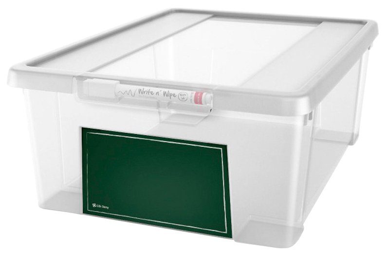Kreher Aufbewahrungsbox »Kunststoffbox mit Deckel und beschreibbarem