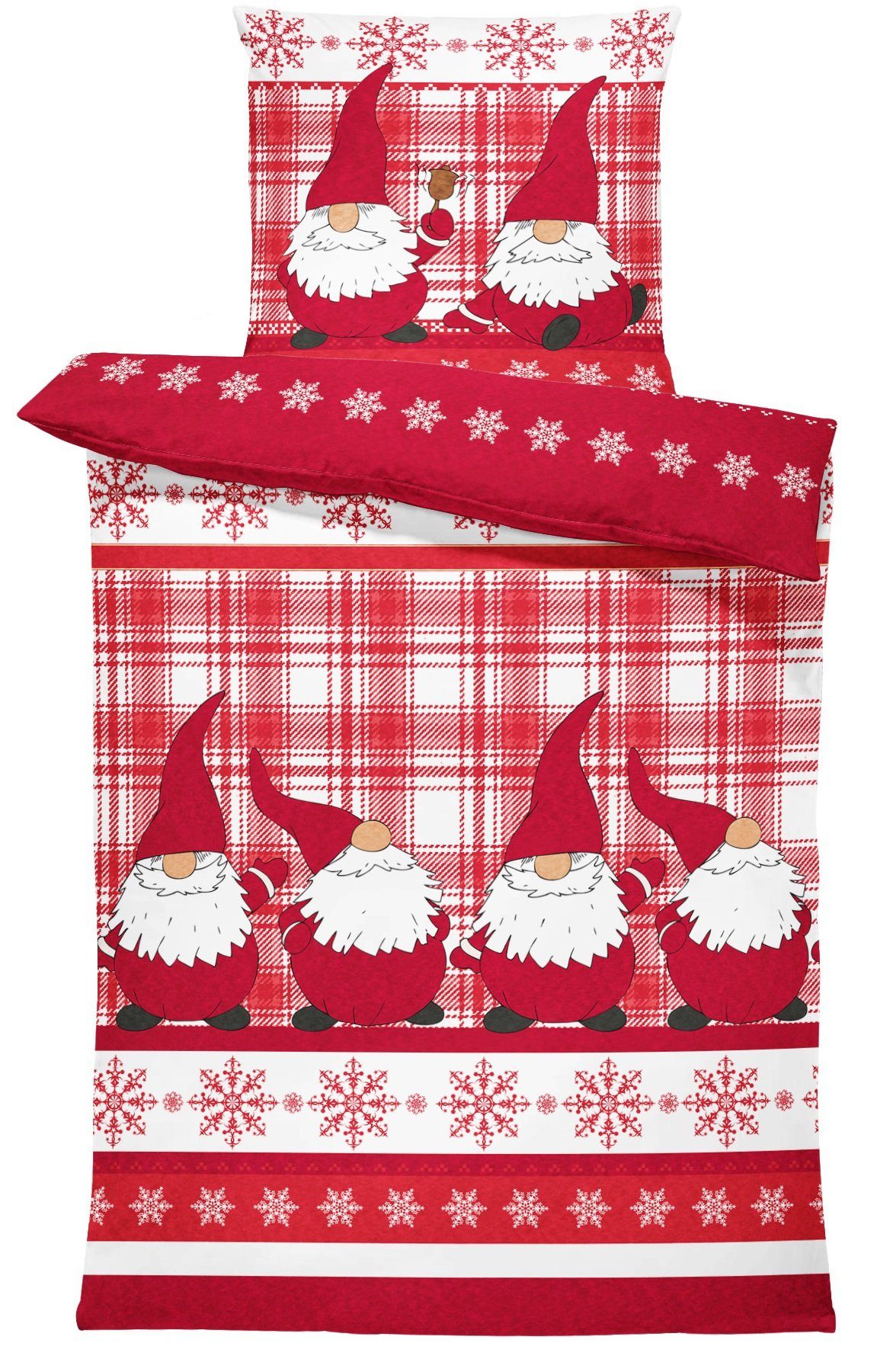 One Home Bettwäsche Wichtel Weihnachten Weihnachtsbettwäsche, günstig online kaufen