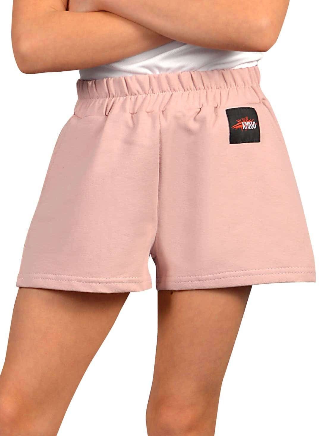 (1-tlg) KMISSO Shorts Unifarben Mädchen Strandshorts Rosa